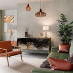 MARBLE OF TOMMORROW Sideboard mit 3 Türen in Eiche-Optik