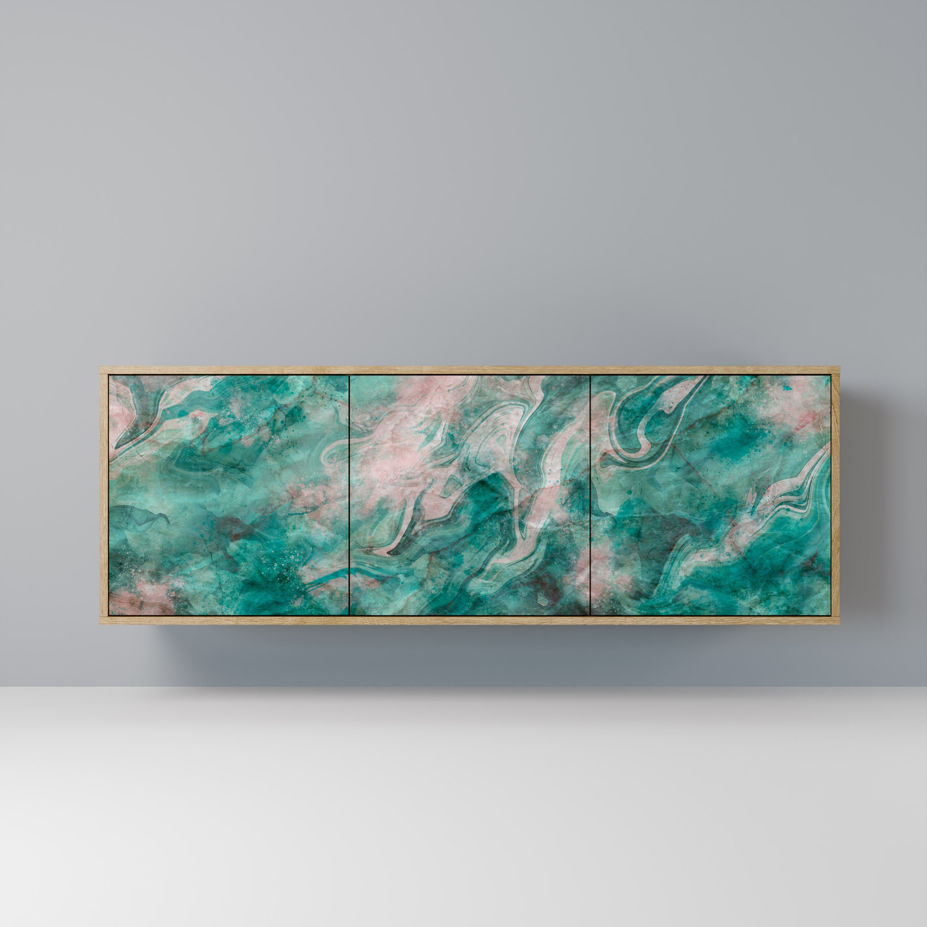 ABSTRACT ALCHEMY 3-türiges Sideboard in Eichenoptik