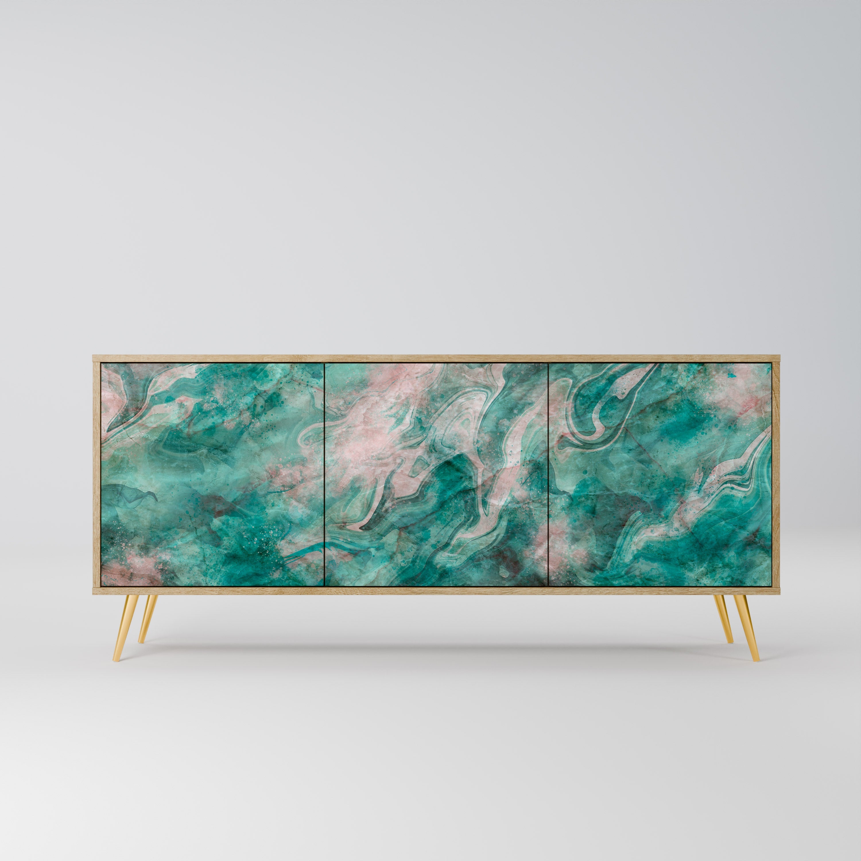 ABSTRACT ALCHEMY 3-türiges Sideboard in Eichenoptik
