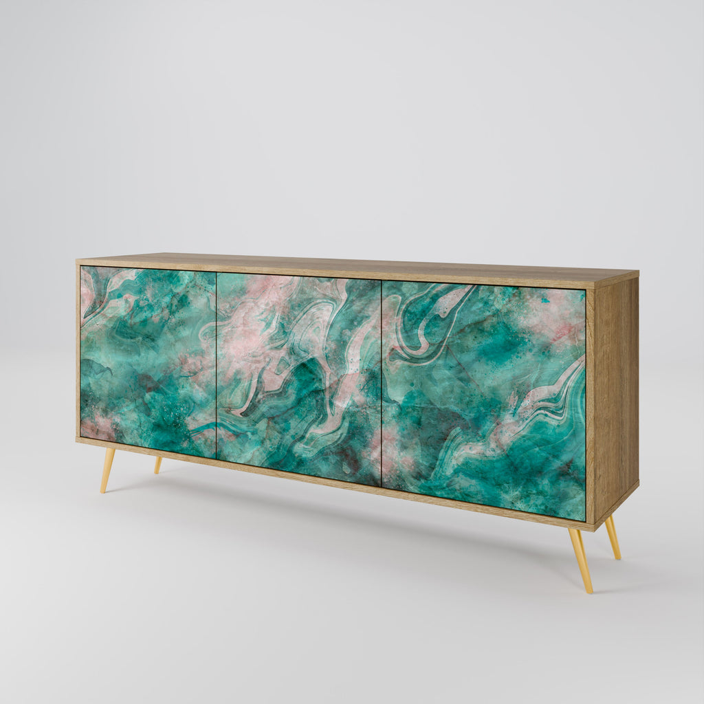ABSTRACT ALCHEMY 3-türiges Sideboard in Eichenoptik