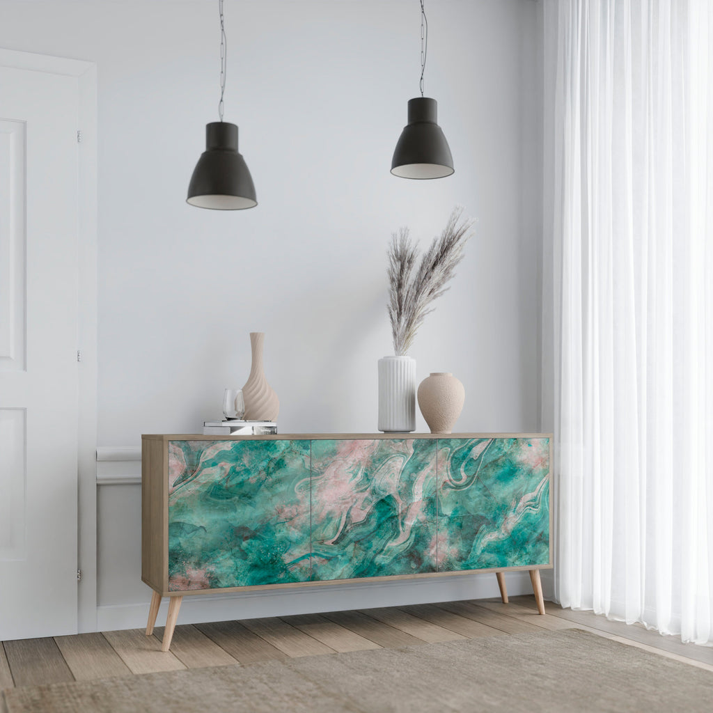 ABSTRACT ALCHEMY 3-türiges Sideboard in Eichenoptik