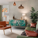 ABSTRACT ALCHEMY Sideboard mit 3 Türen in Eiche-Optik