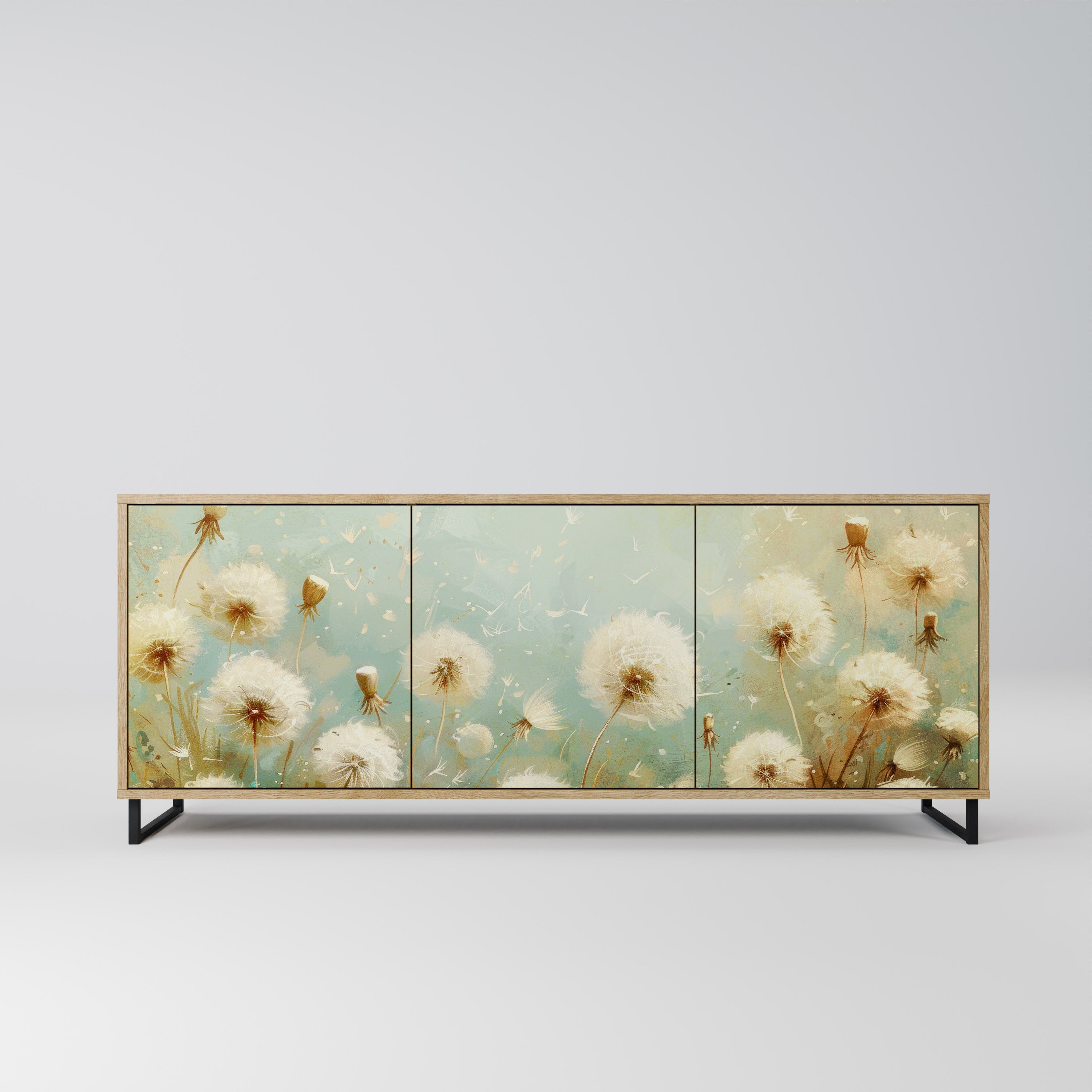DREAMY MEADOW 3-Door Sideboard in Oak Effect
