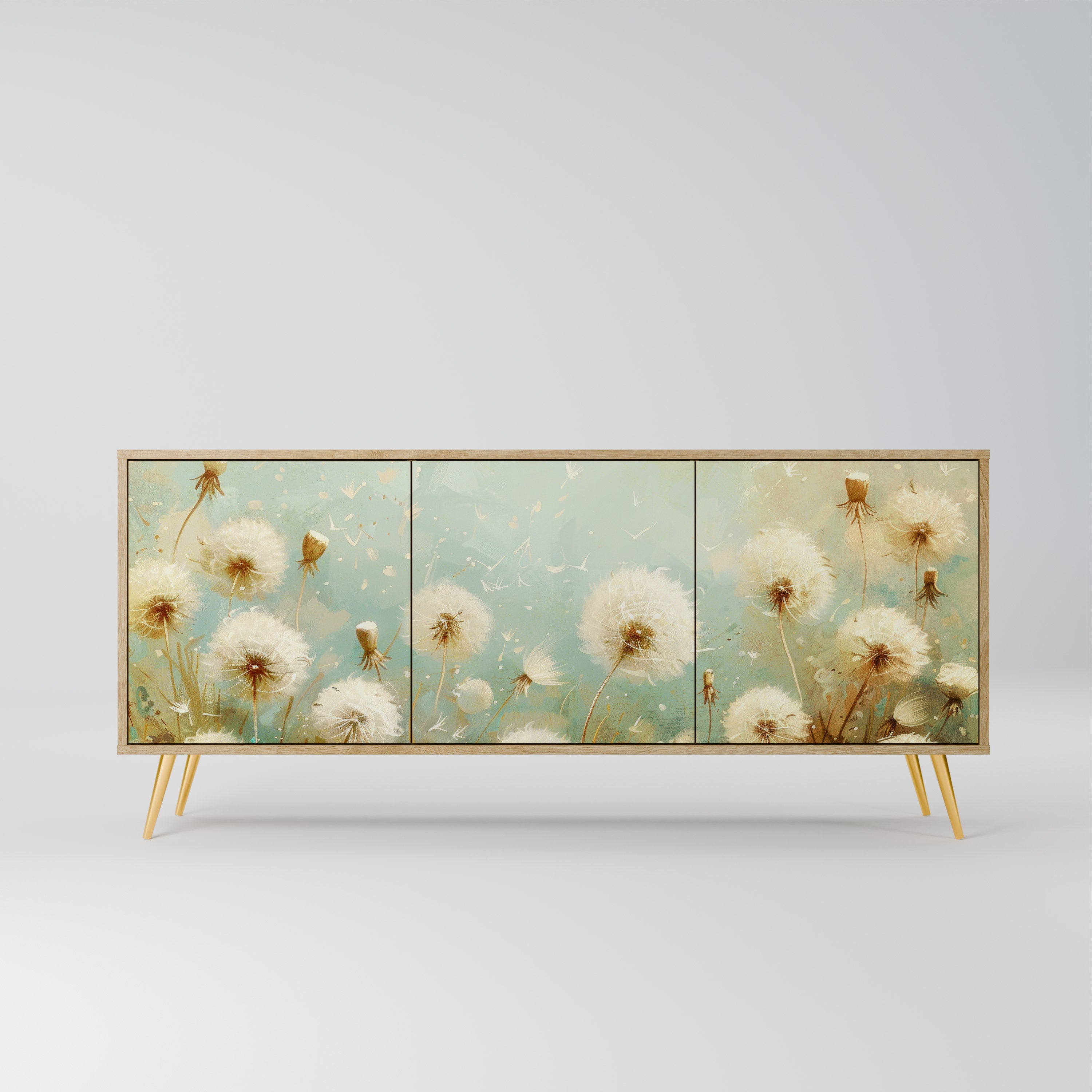 DREAMY MEADOW 3-Door Sideboard in Oak Effect