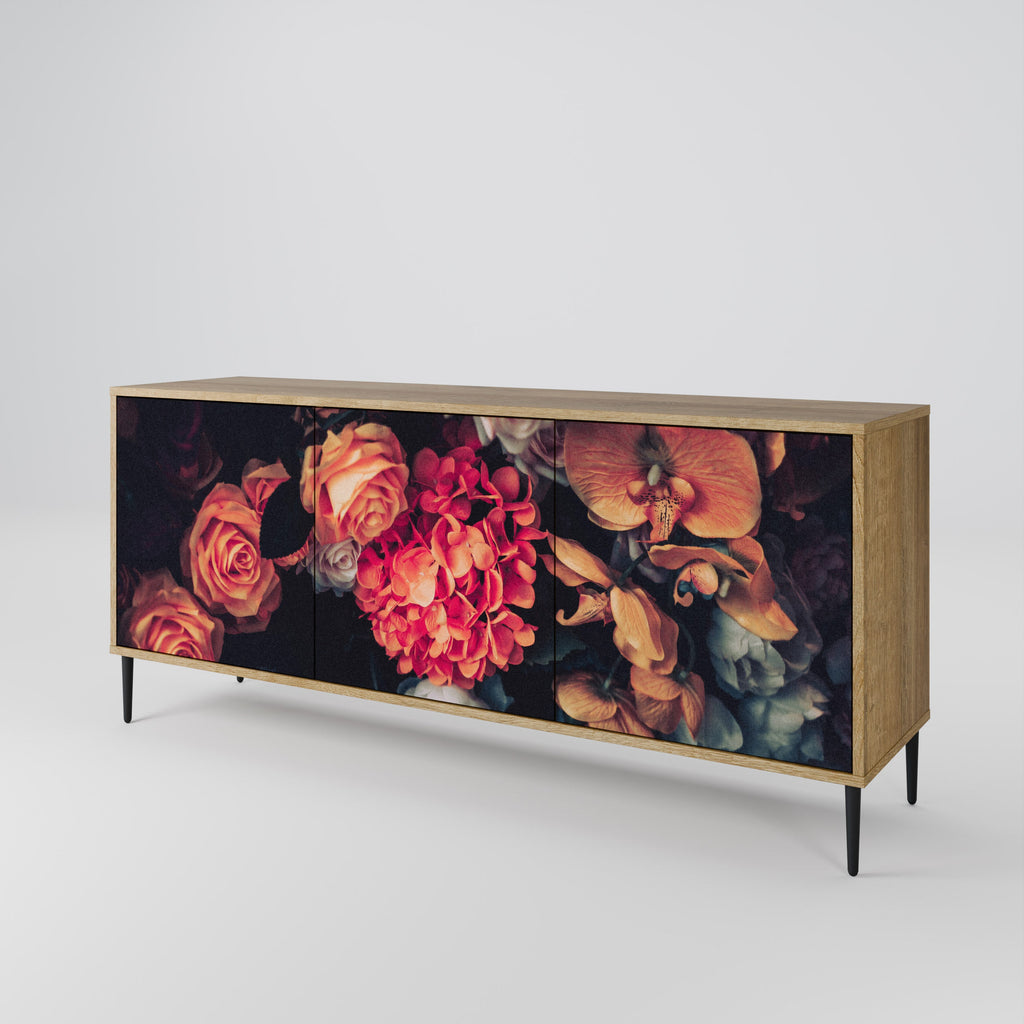 NEVERENDING BLOOM 3-Door Sideboard in Oak Effect