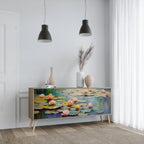 BLOOMING WATERS 3-Door Sideboard in Oak Effect