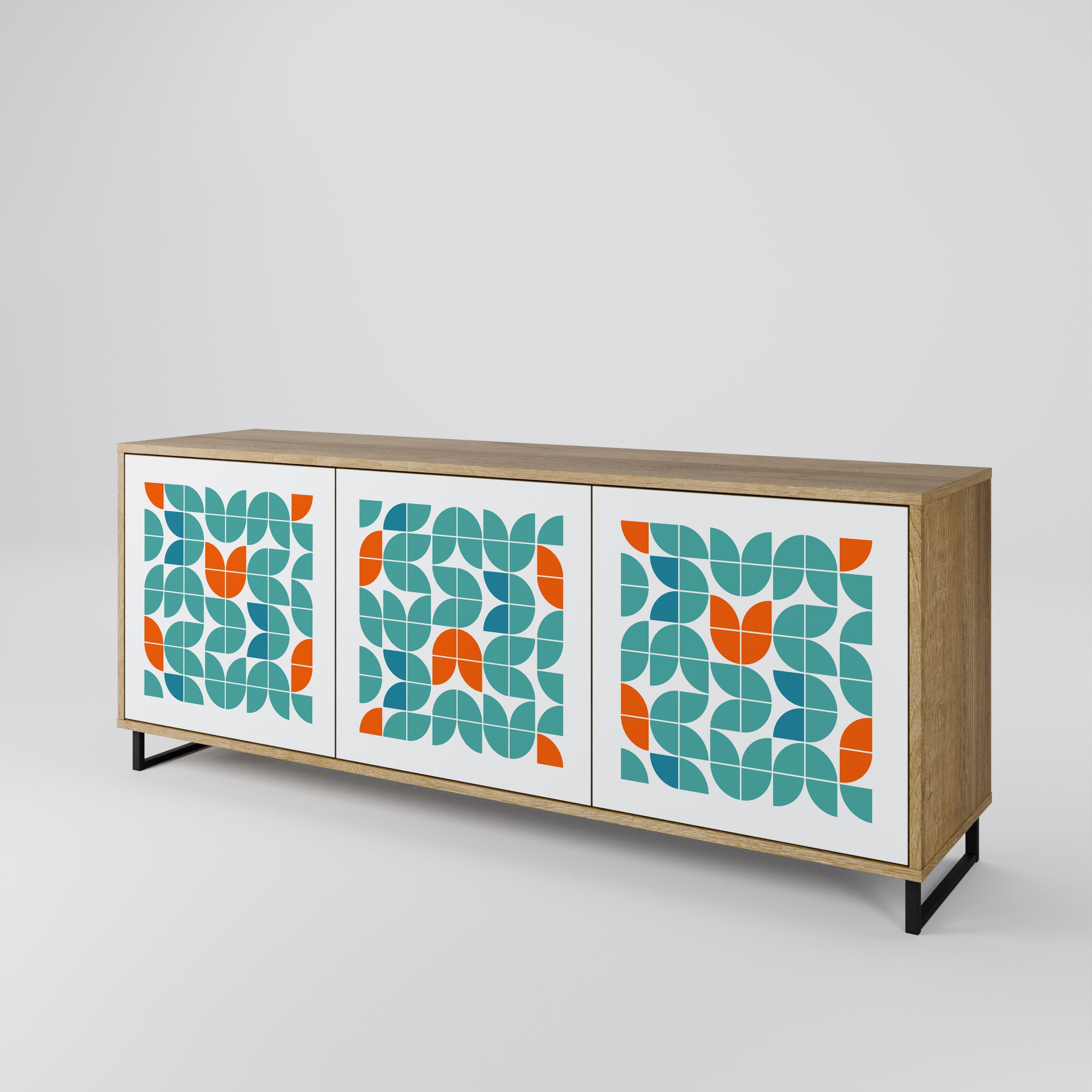 BE THE CHANGE 3-Door Sideboard in Oak Effect