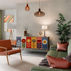 SCANDIC FLOWERET 3-Door Sideboard in Oak Effect