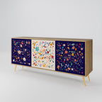 FLORAL COMBINATION 3-Door Sideboard in Oak Effect