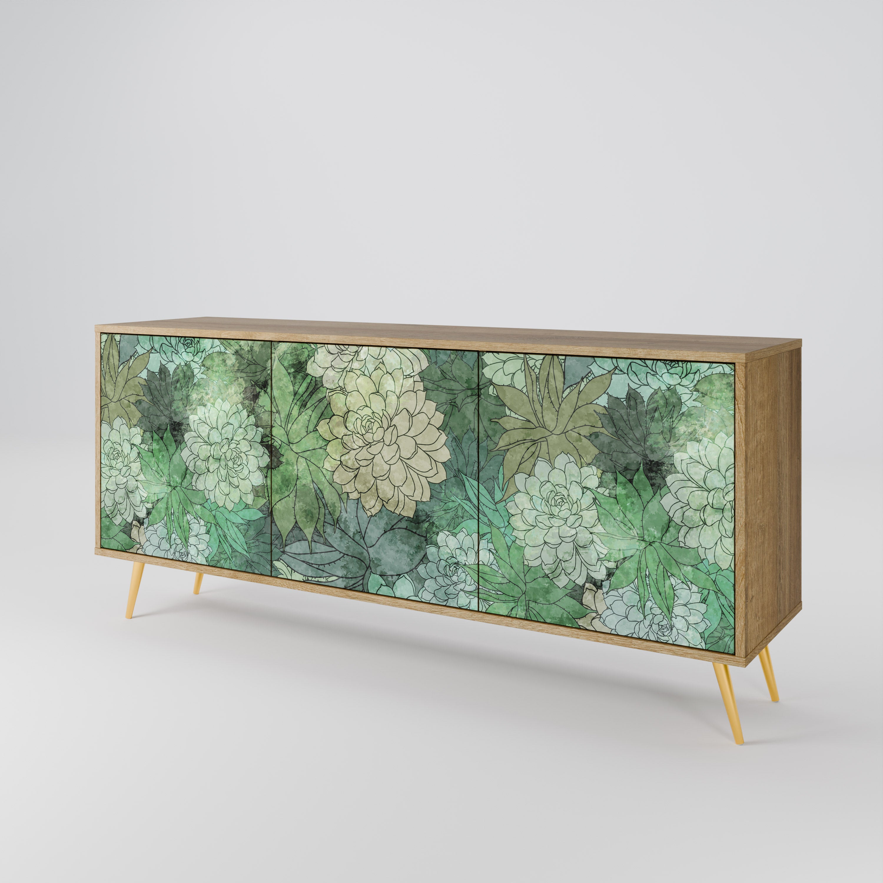 SUCCULENT CLUSTER 3-Door Sideboard