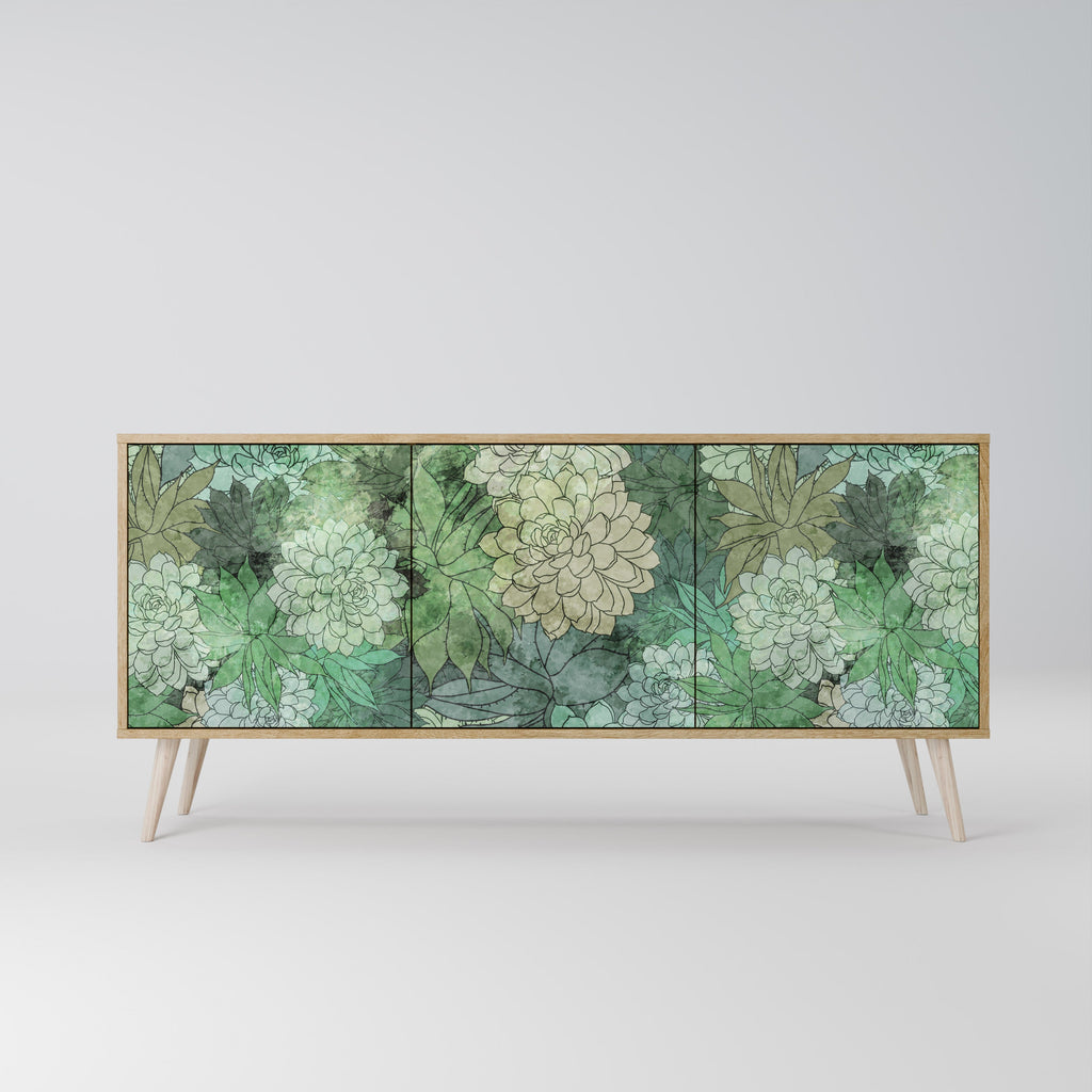 SUCCULENT CLUSTER 3-Door Sideboard in Oak Effect