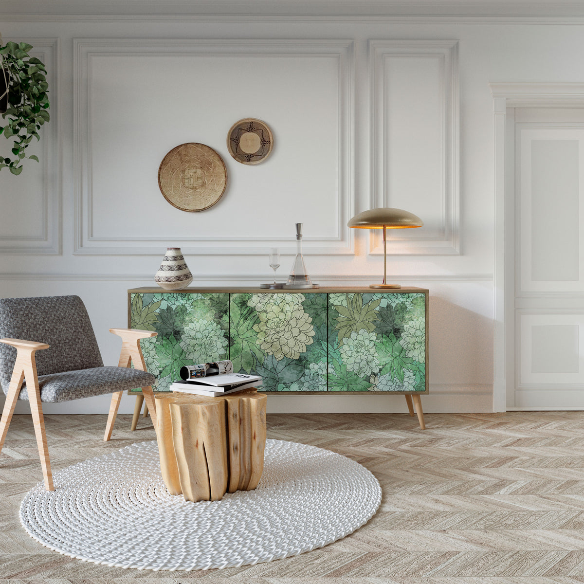 SUCCULENT CLUSTER 3-türiges Sideboard