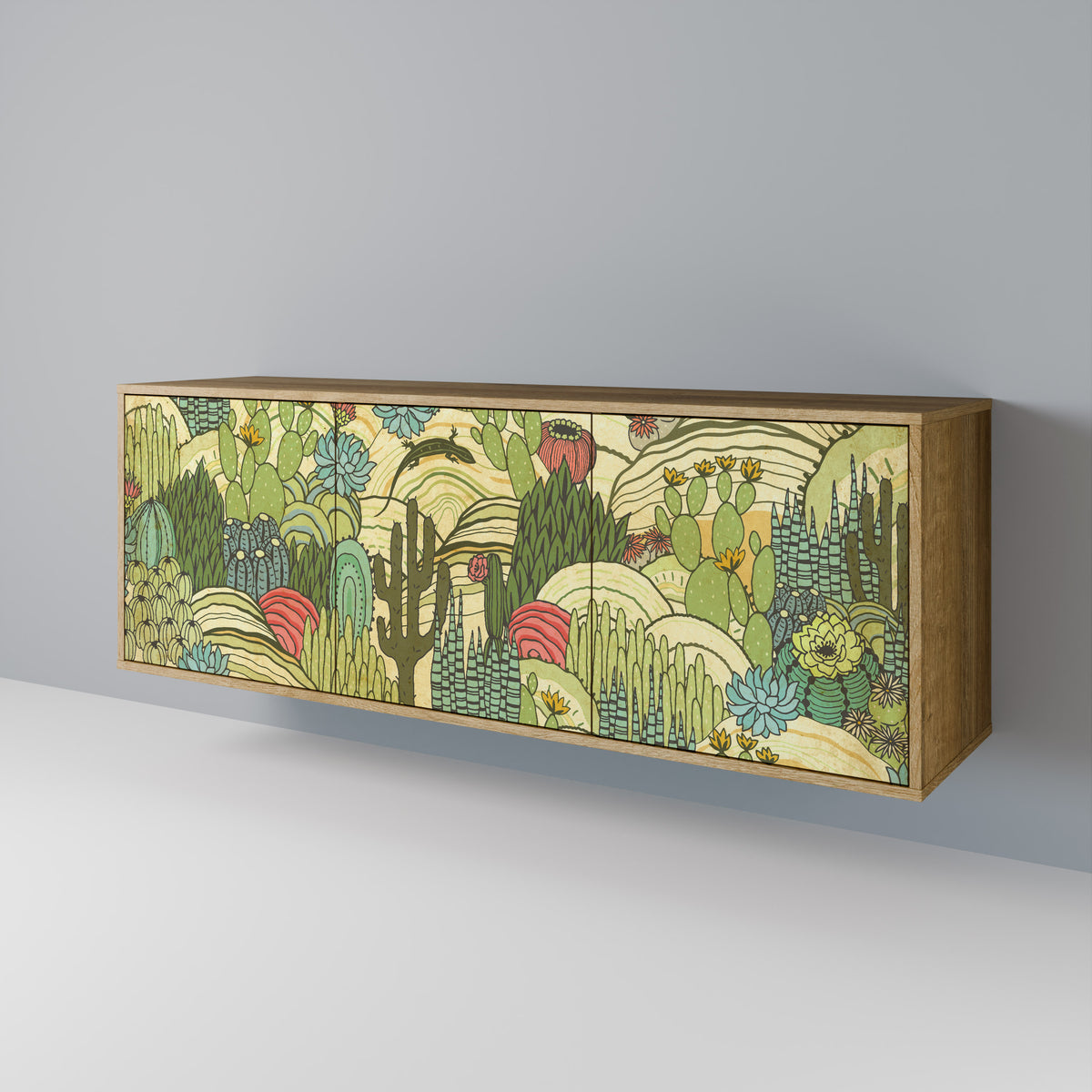 SUCCULENTS KALEIDOSCOPE 3-türiges Sideboard