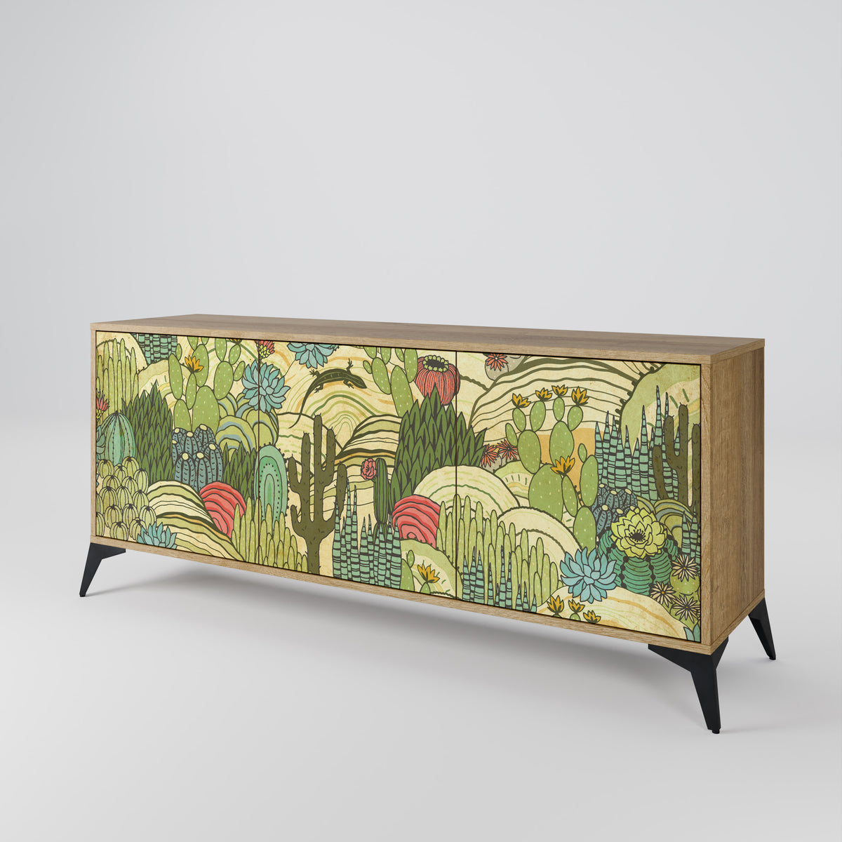 SUCCULENTS KALEIDOSCOPE 3-türiges Sideboard