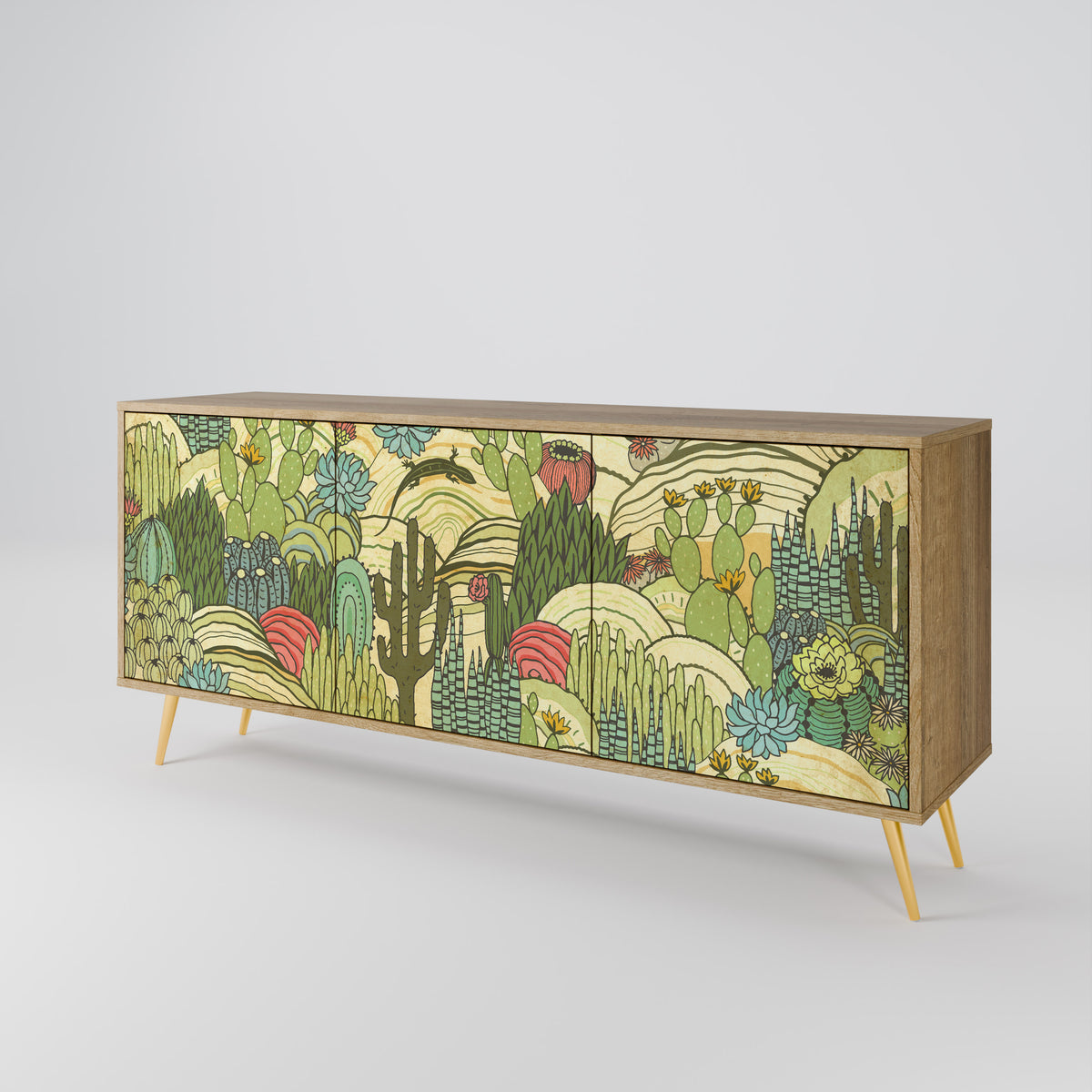SUCCULENTS KALEIDOSCOPE 3-türiges Sideboard