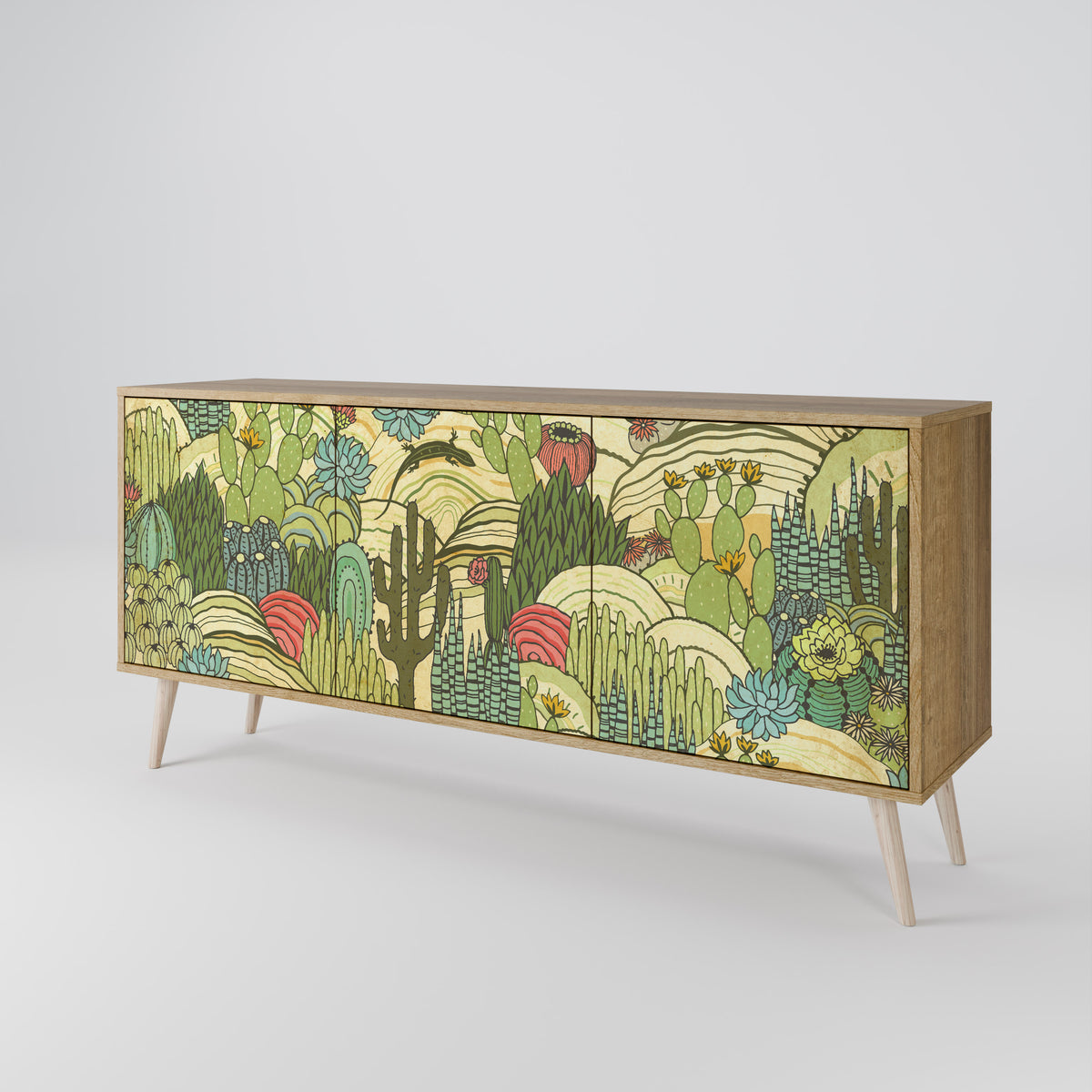 SUCCULENTS KALEIDOSCOPE 3-türiges Sideboard