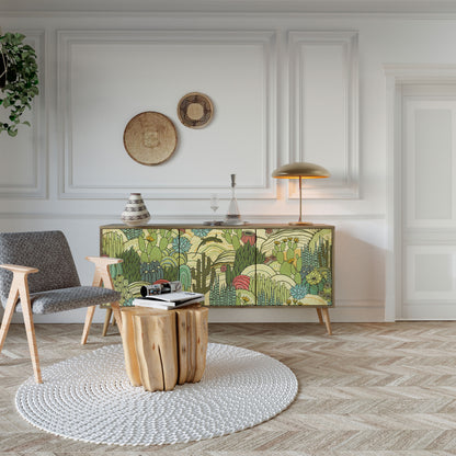 SUCCULENTS KALEIDOSCOPE 3-türiges Sideboard