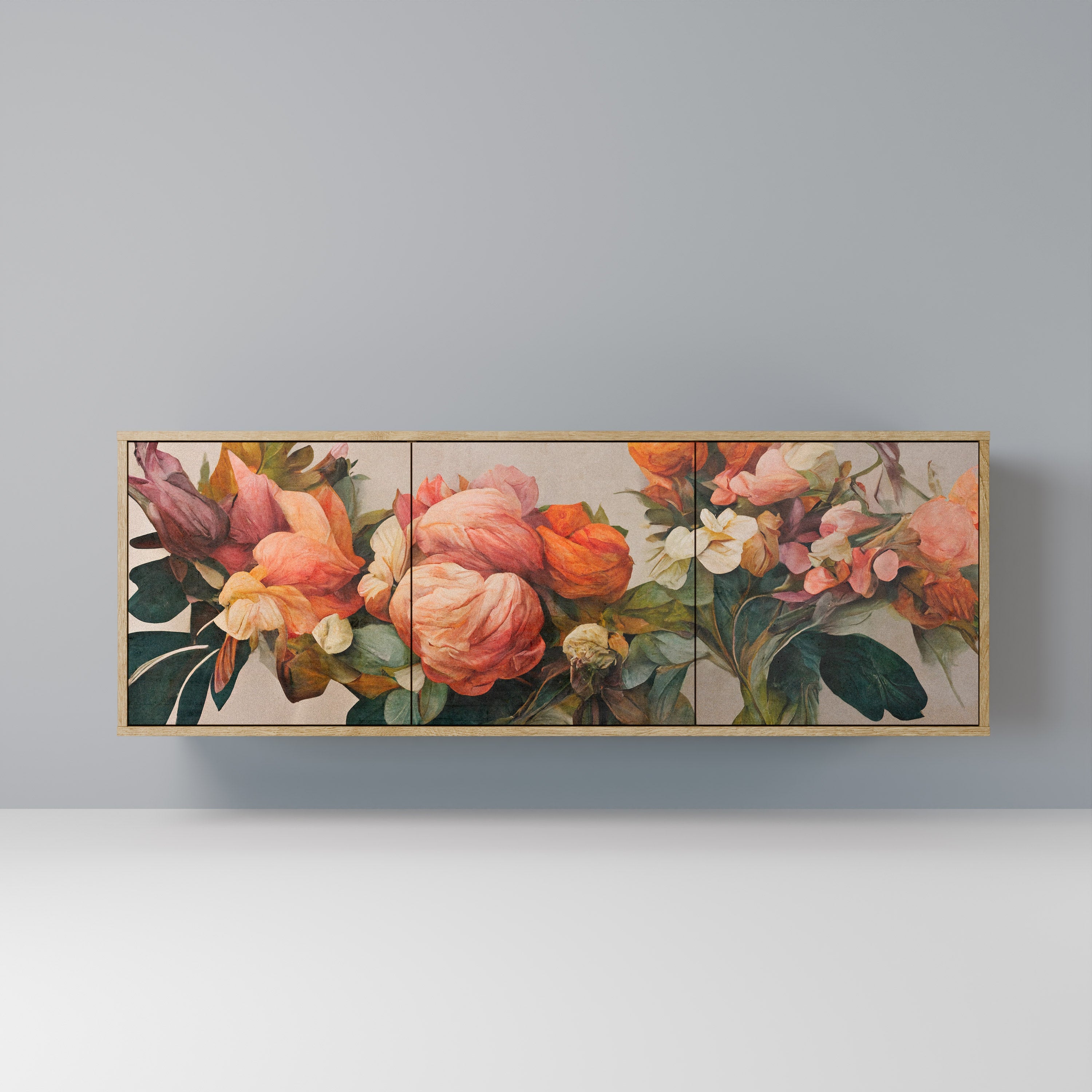 STYLISH BEAUTY Sideboard mit 3 Türen in Eiche-Optik