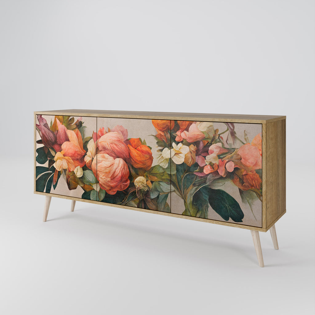 STYLISH BEAUTY 3-Door Sideboard in Oak Effect