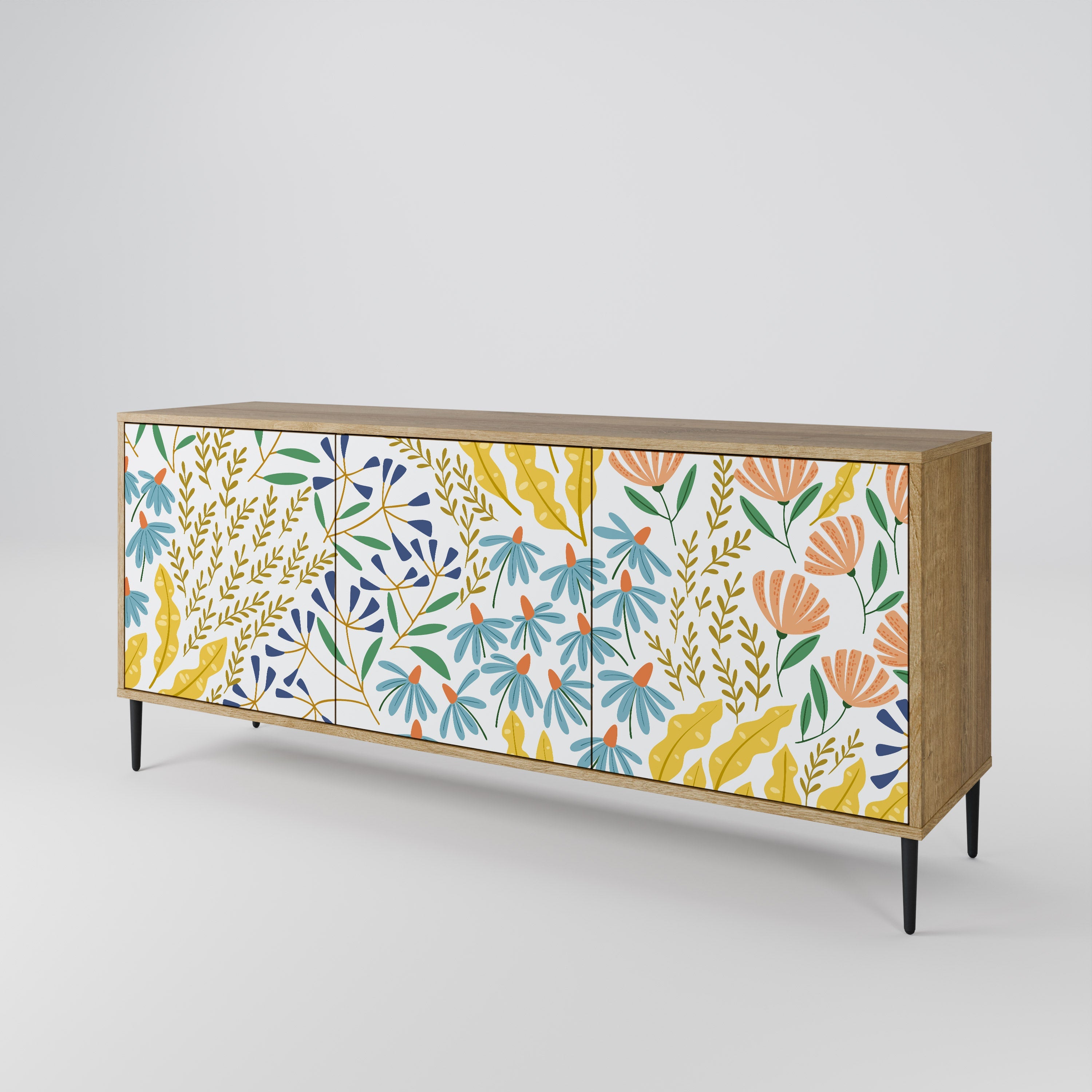 HELLO SPRING 3-Door Sideboard in Oak Effect