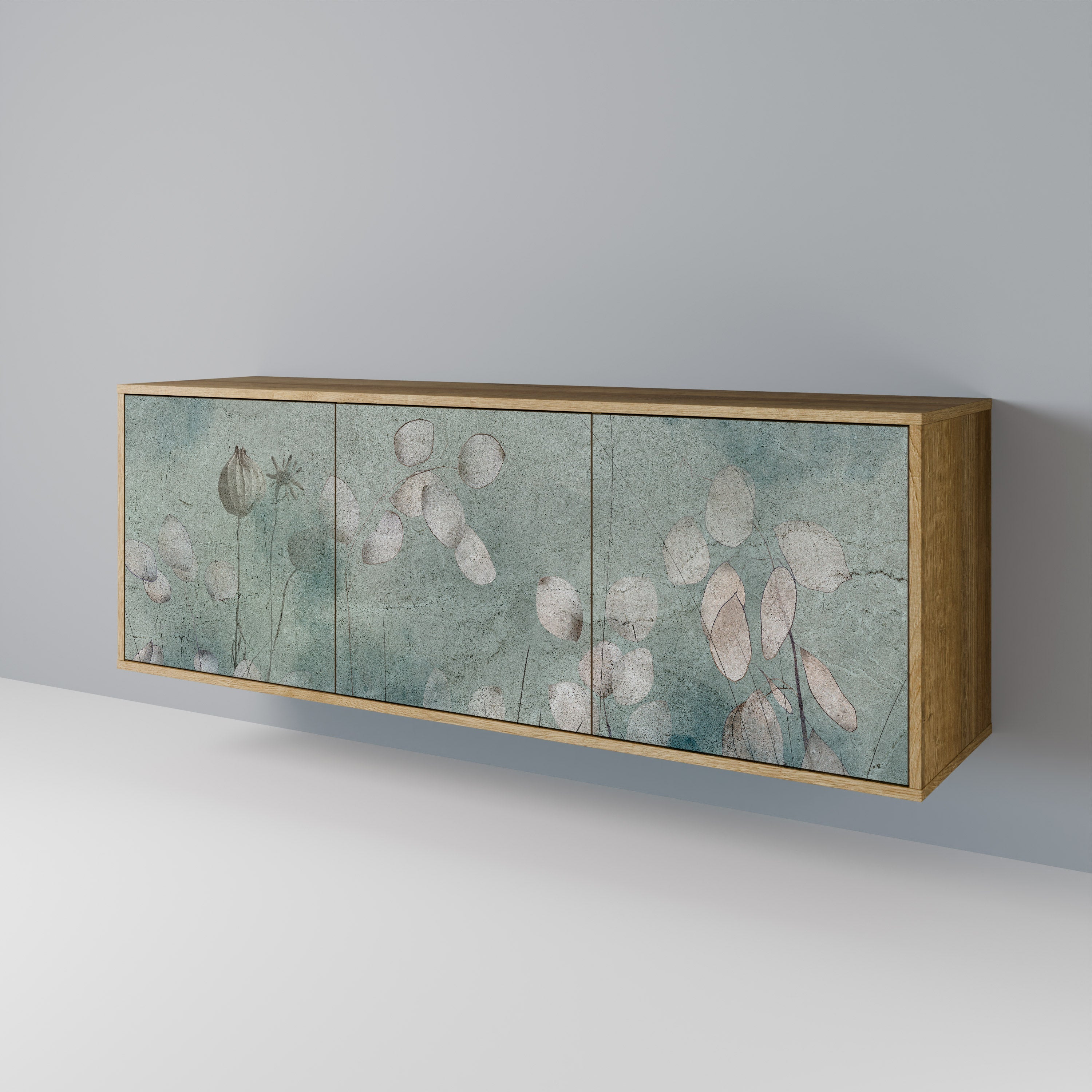 NIGHT LADY Sideboard mit 3 Türen in Eiche-Optik