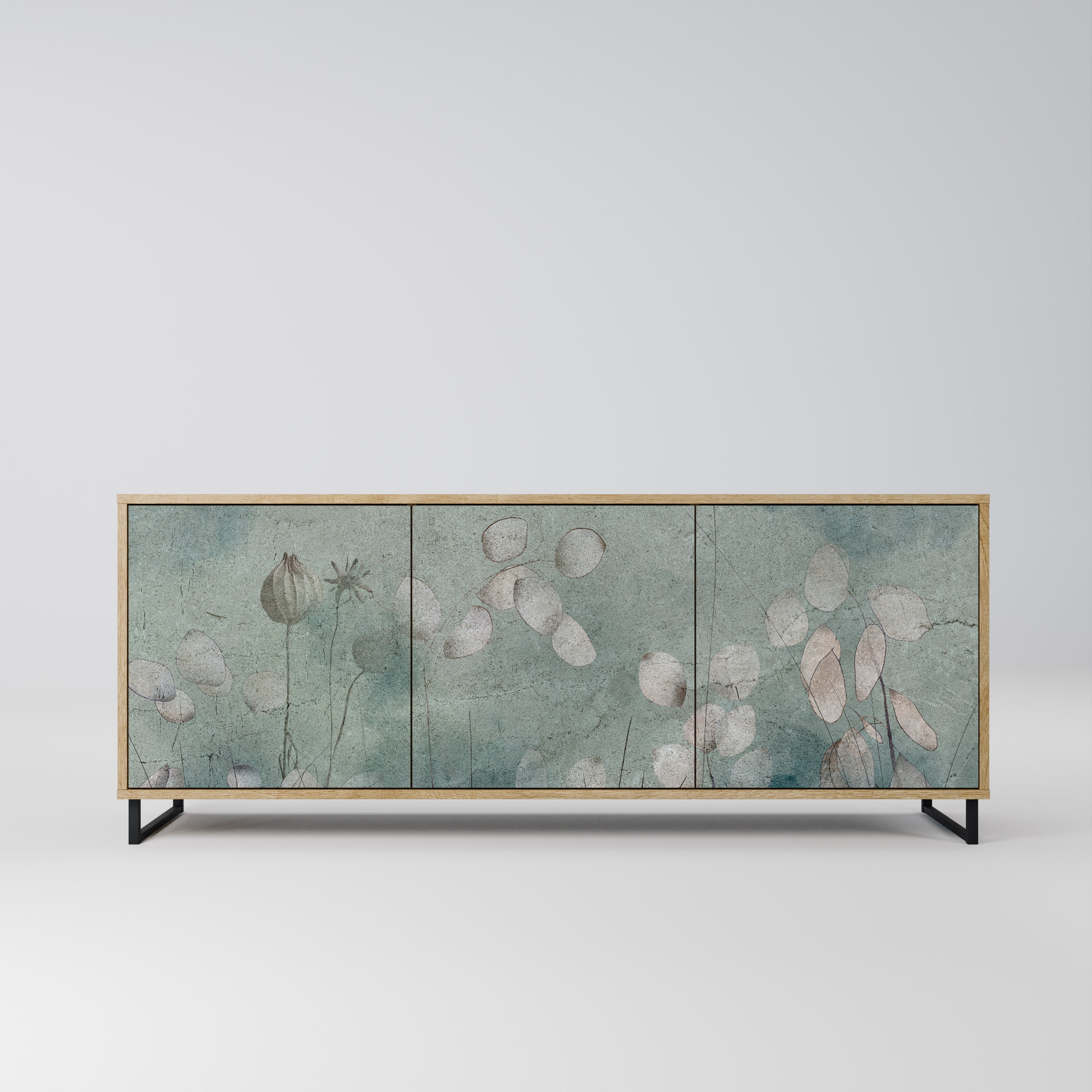 NIGHT LADY Sideboard mit 3 Türen in Eiche-Optik