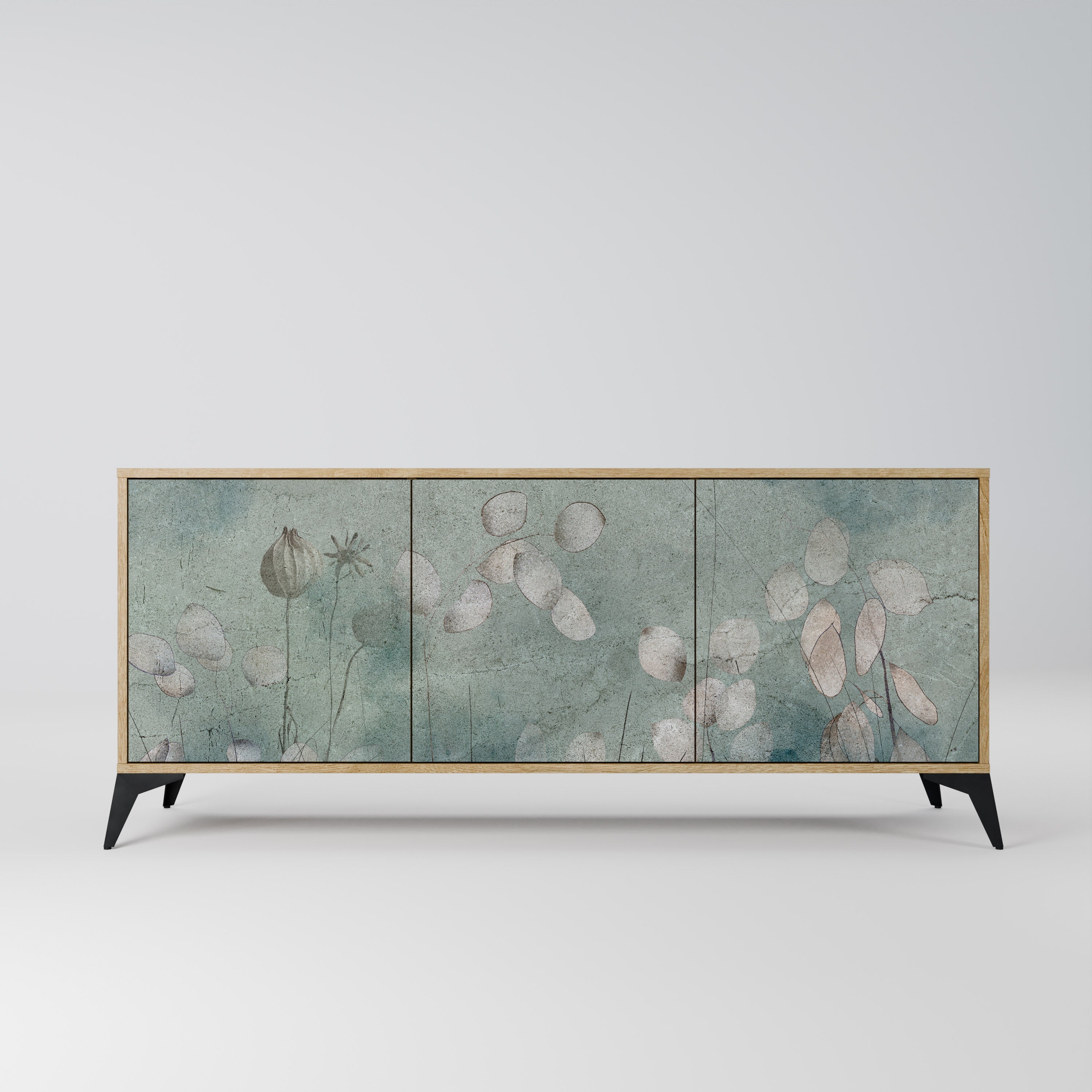 NIGHT LADY Sideboard mit 3 Türen in Eiche-Optik