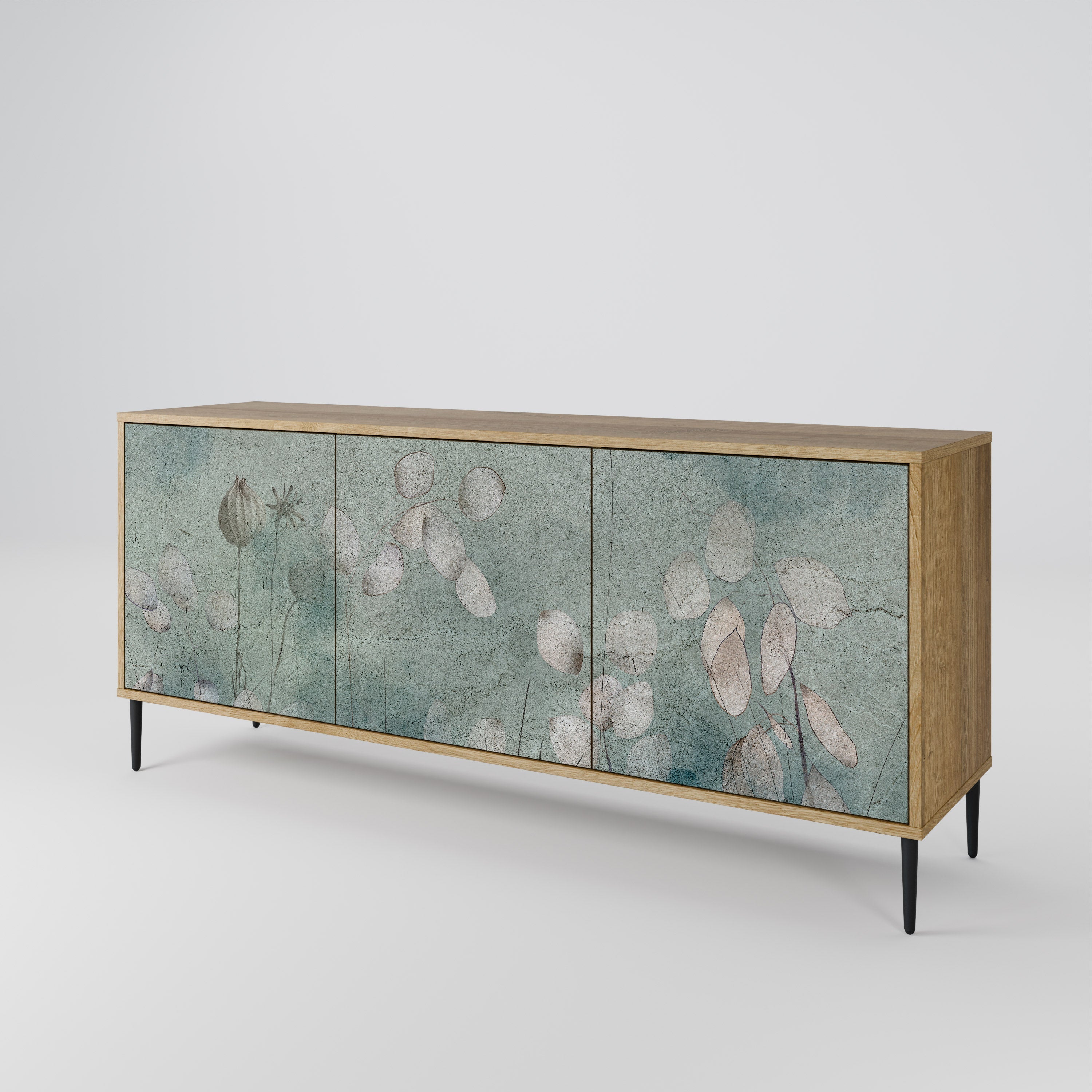 NIGHT LADY Sideboard mit 3 Türen in Eiche-Optik