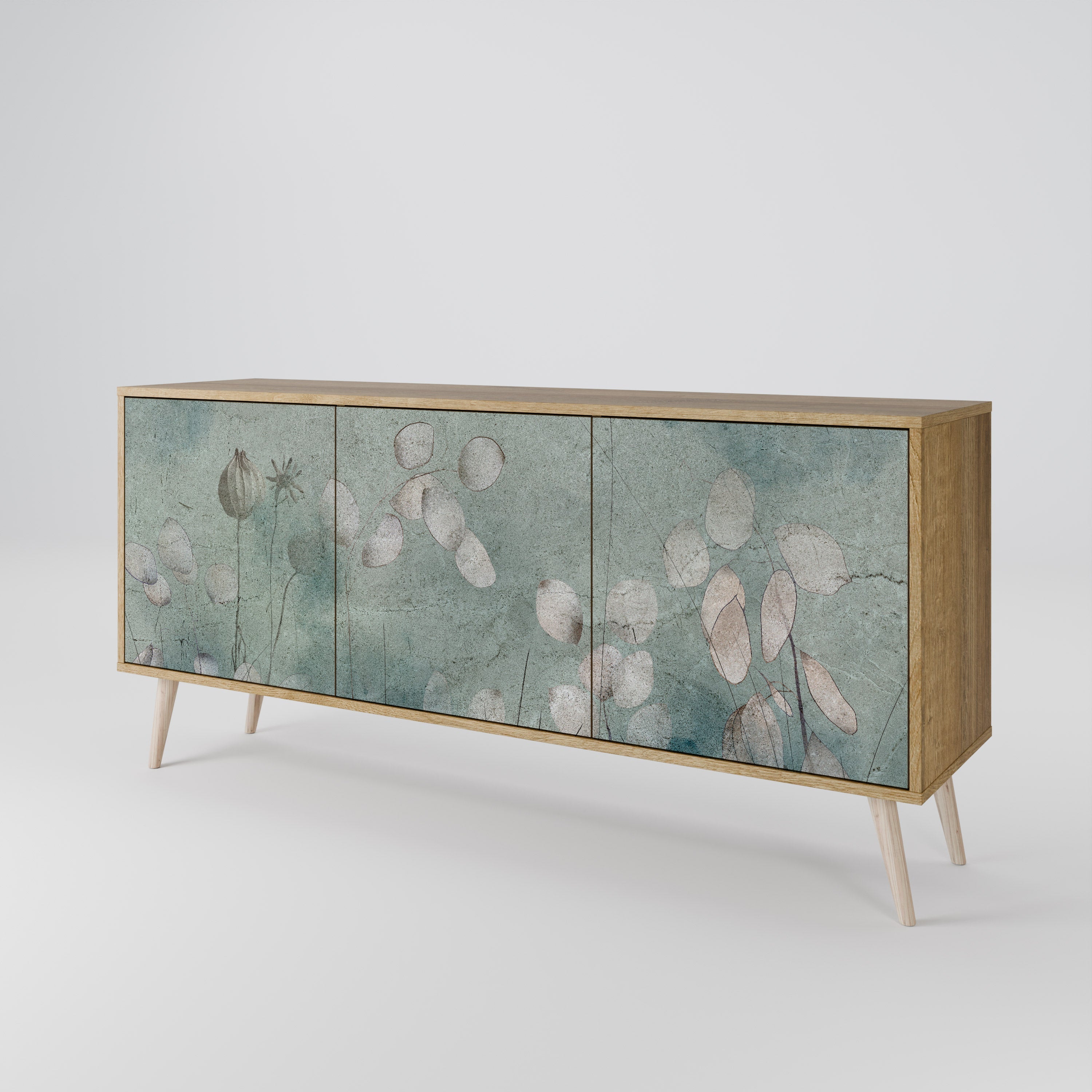 NIGHT LADY Sideboard mit 3 Türen in Eiche-Optik