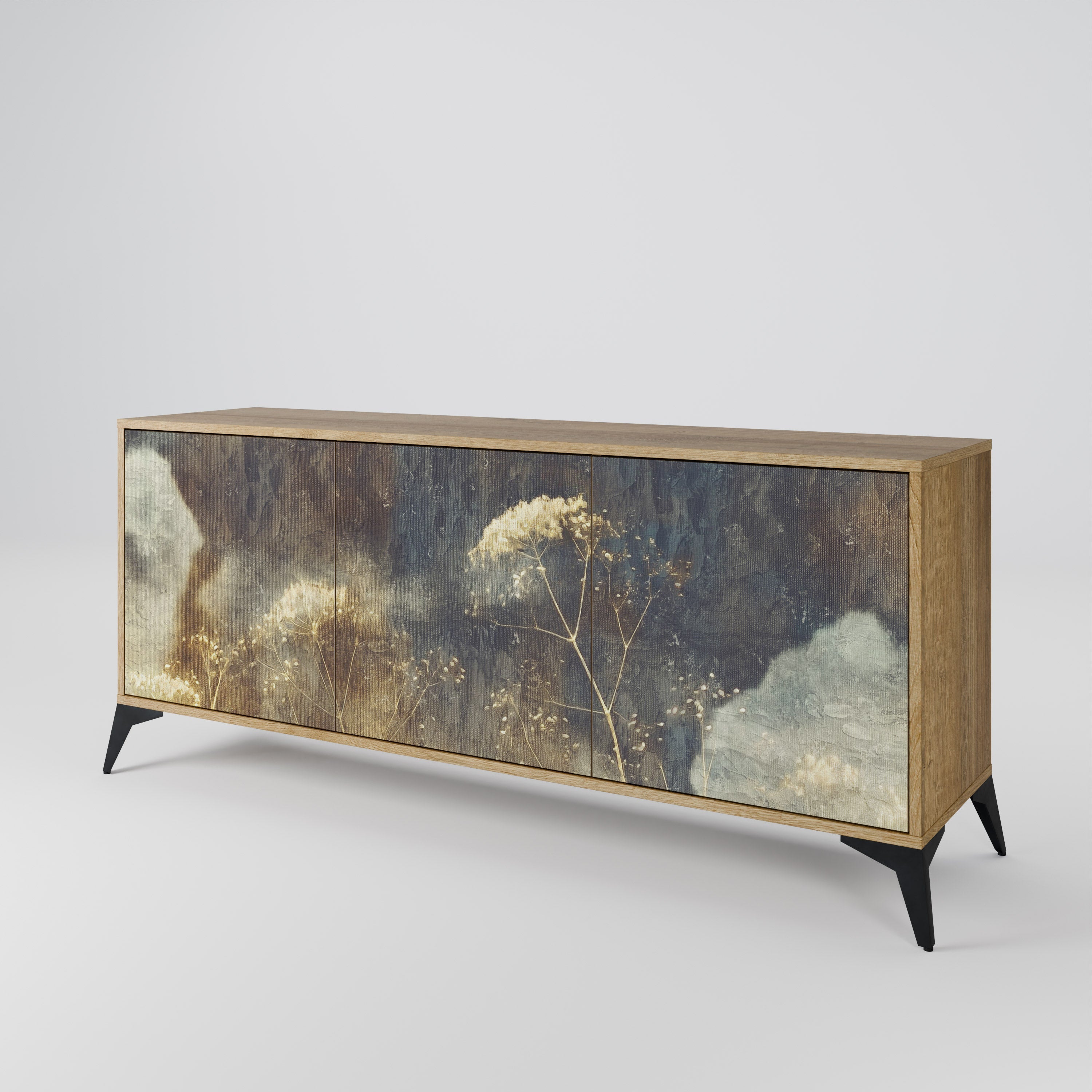 GENTLE POWER Sideboard mit 3 Türen in Eiche-Optik