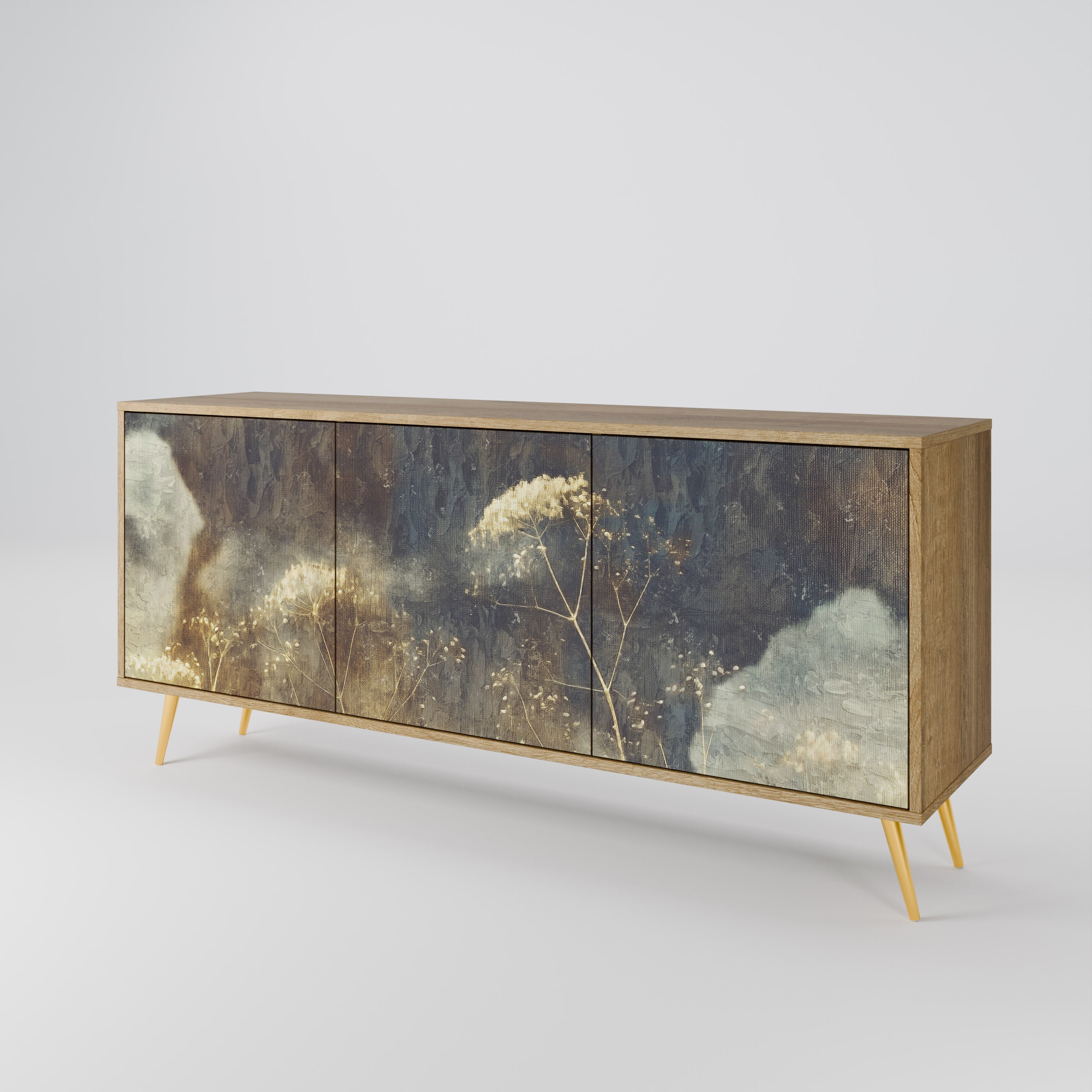GENTLE POWER Sideboard mit 3 Türen in Eiche-Optik