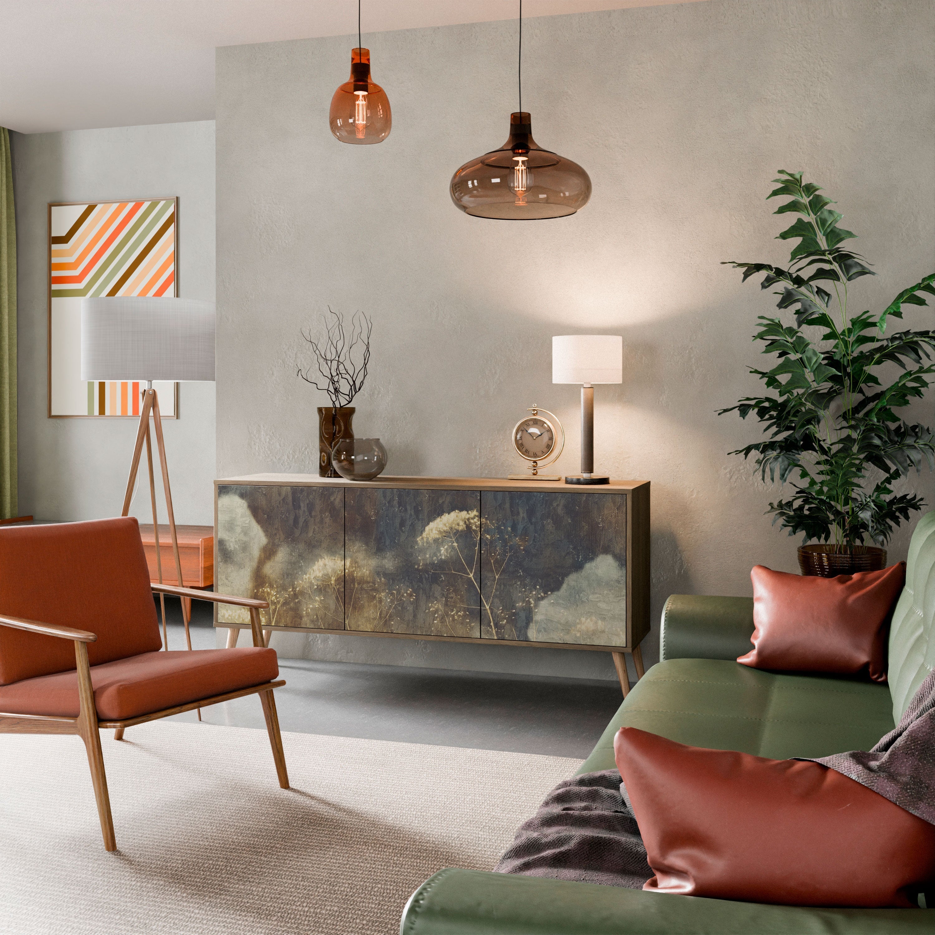 GENTLE POWER Sideboard mit 3 Türen in Eiche-Optik