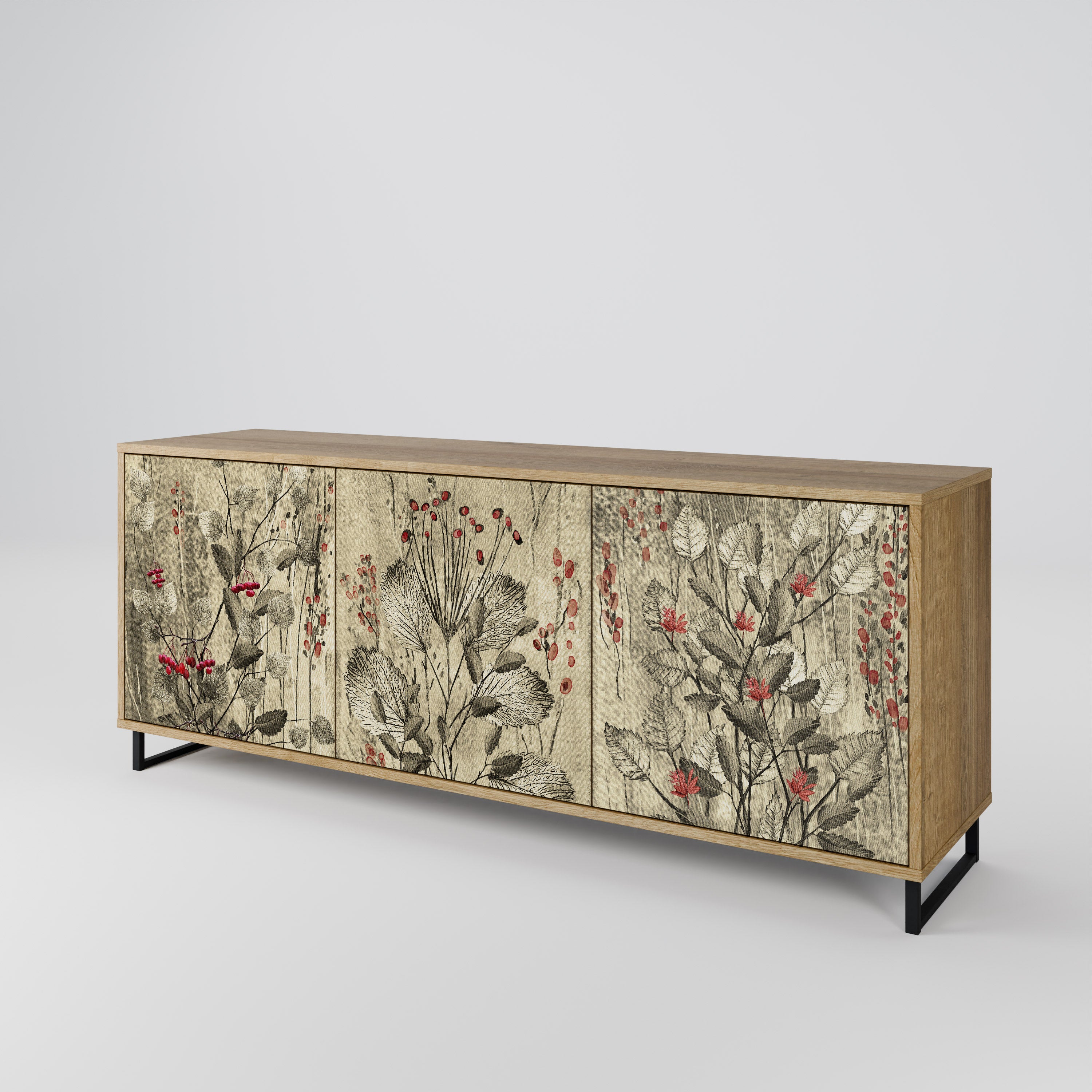 HERBAL GRACE 3-Door Sideboard