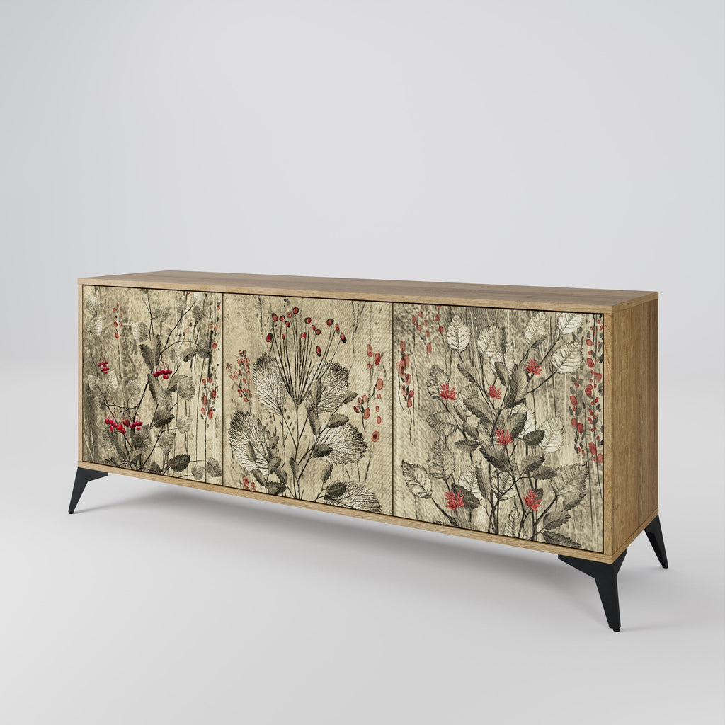 HERBAL GRACE Sideboard mit 3 Türen in Eiche-Optik