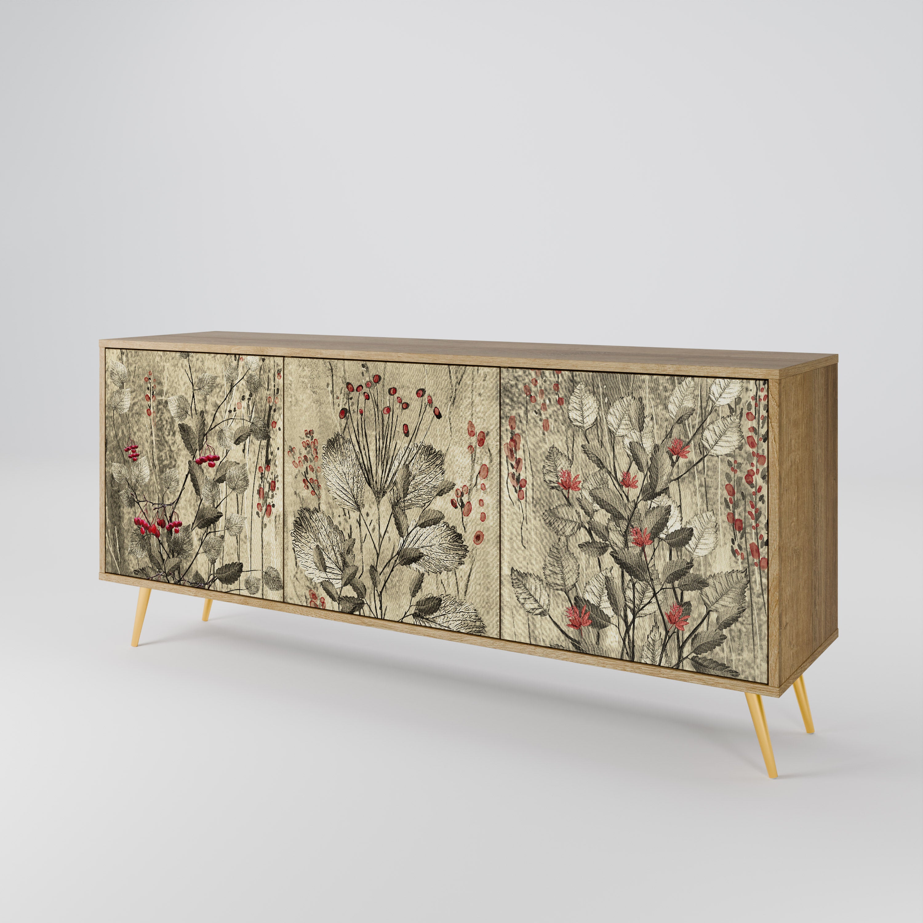 HERBAL GRACE 3-Door Sideboard
