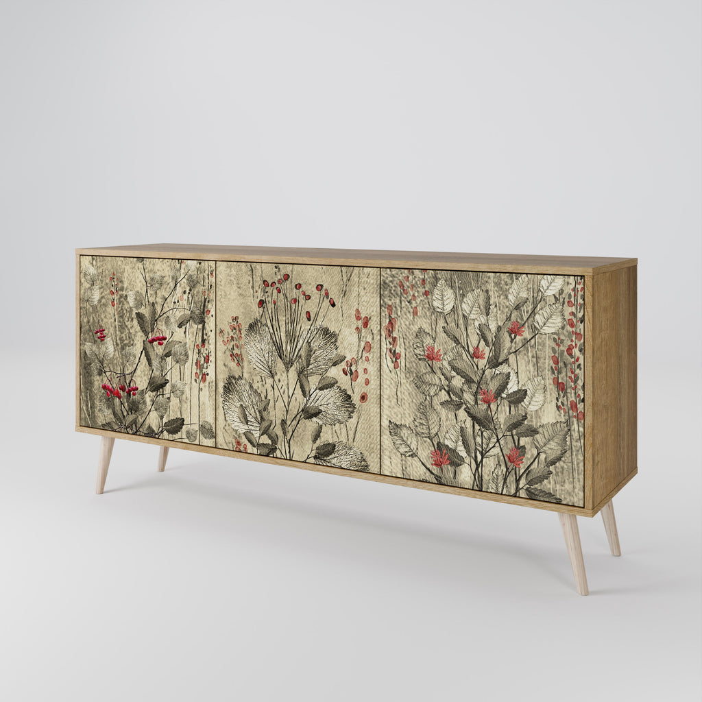 HERBAL GRACE Sideboard mit 3 Türen in Eiche-Optik