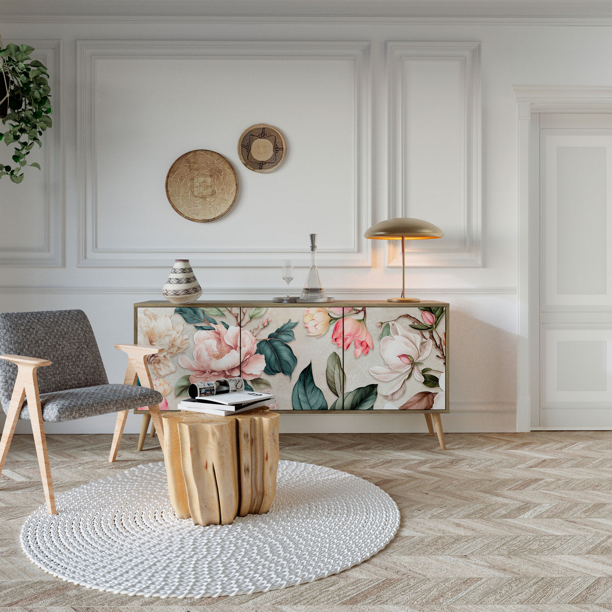 FLORAL GRACE 3-türiges Sideboard