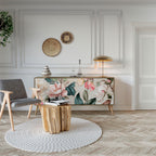 FLORAL GRACE Sideboard mit 3 Türen in Eiche-Optik