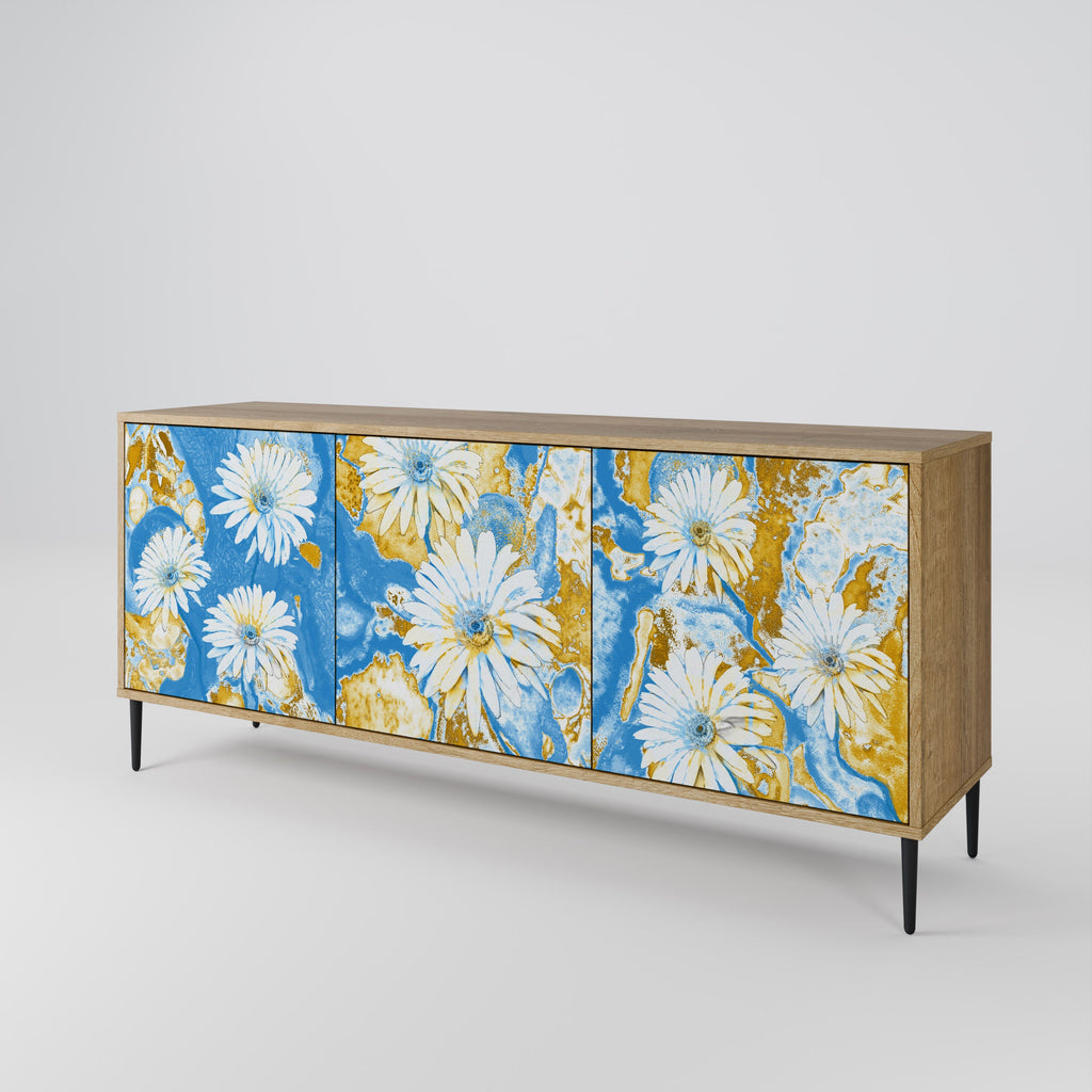 DAISY LUXE Sideboard mit 3 Türen in Eiche-Optik