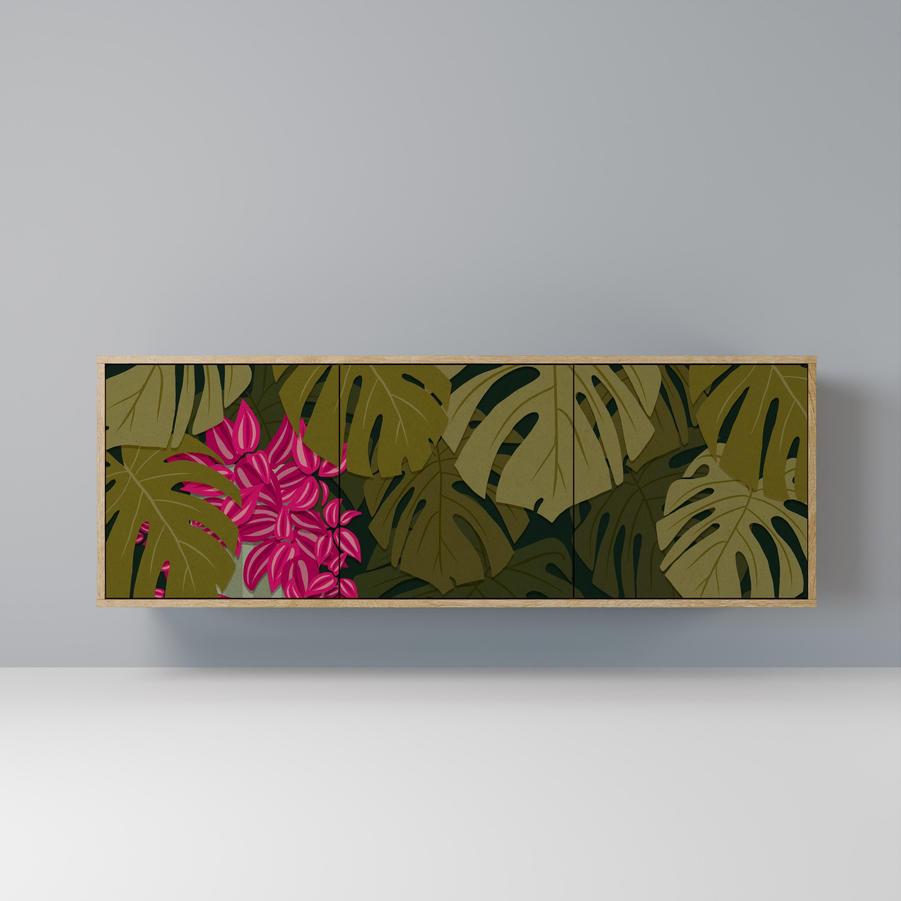 TROPICAL BEAUTY Sideboard mit 3 Türen in Eiche-Optik