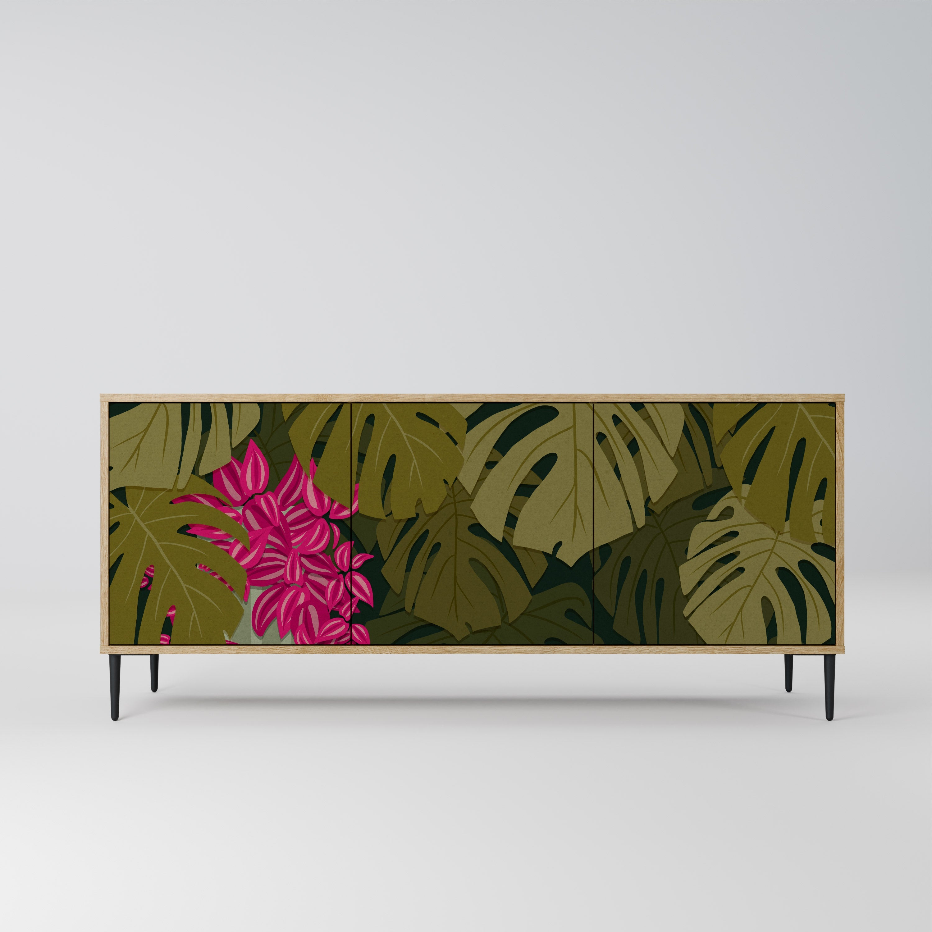 TROPICAL BEAUTY Sideboard mit 3 Türen in Eiche-Optik