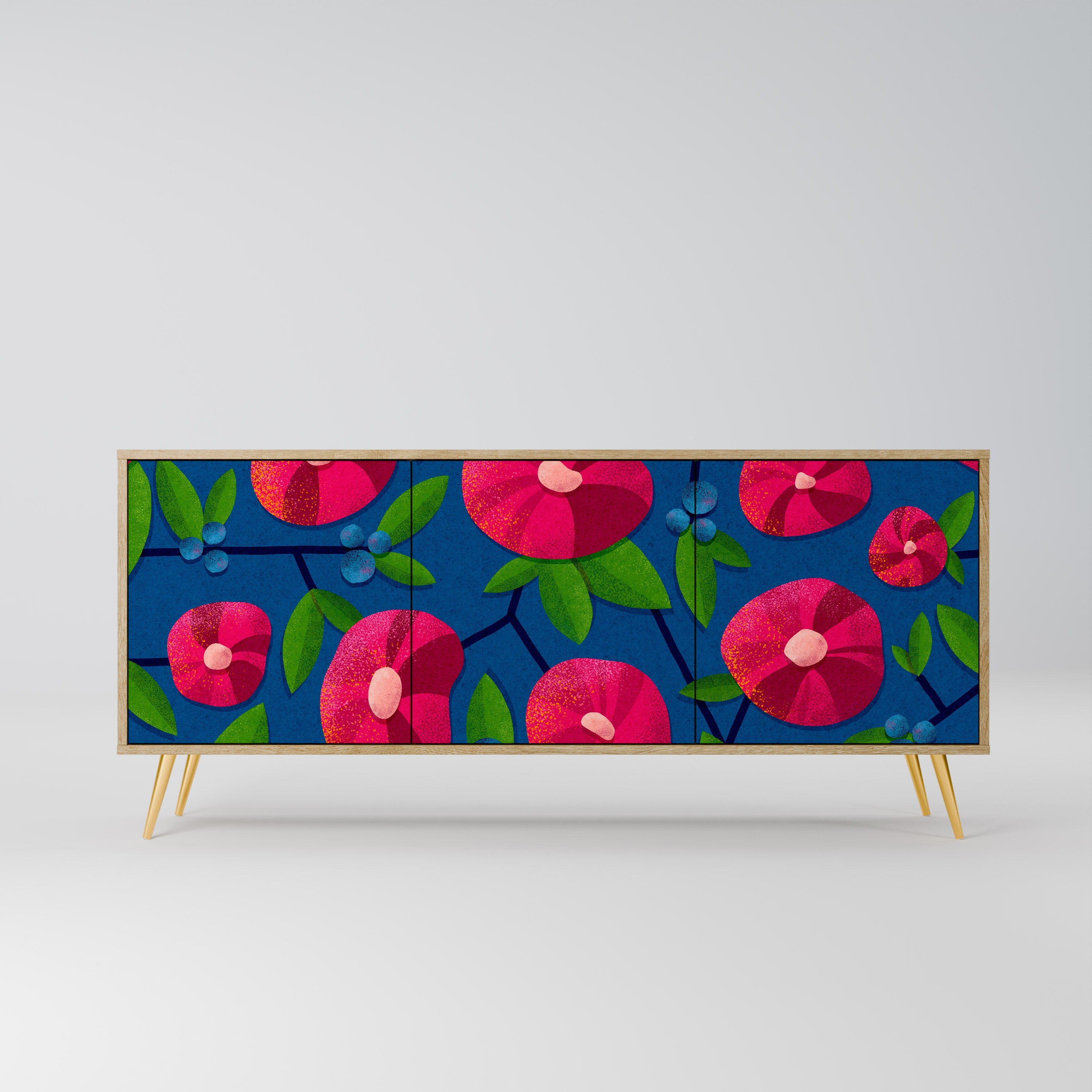 SPRING THOUGHTS Sideboard mit 3 Türen in Eiche-Optik