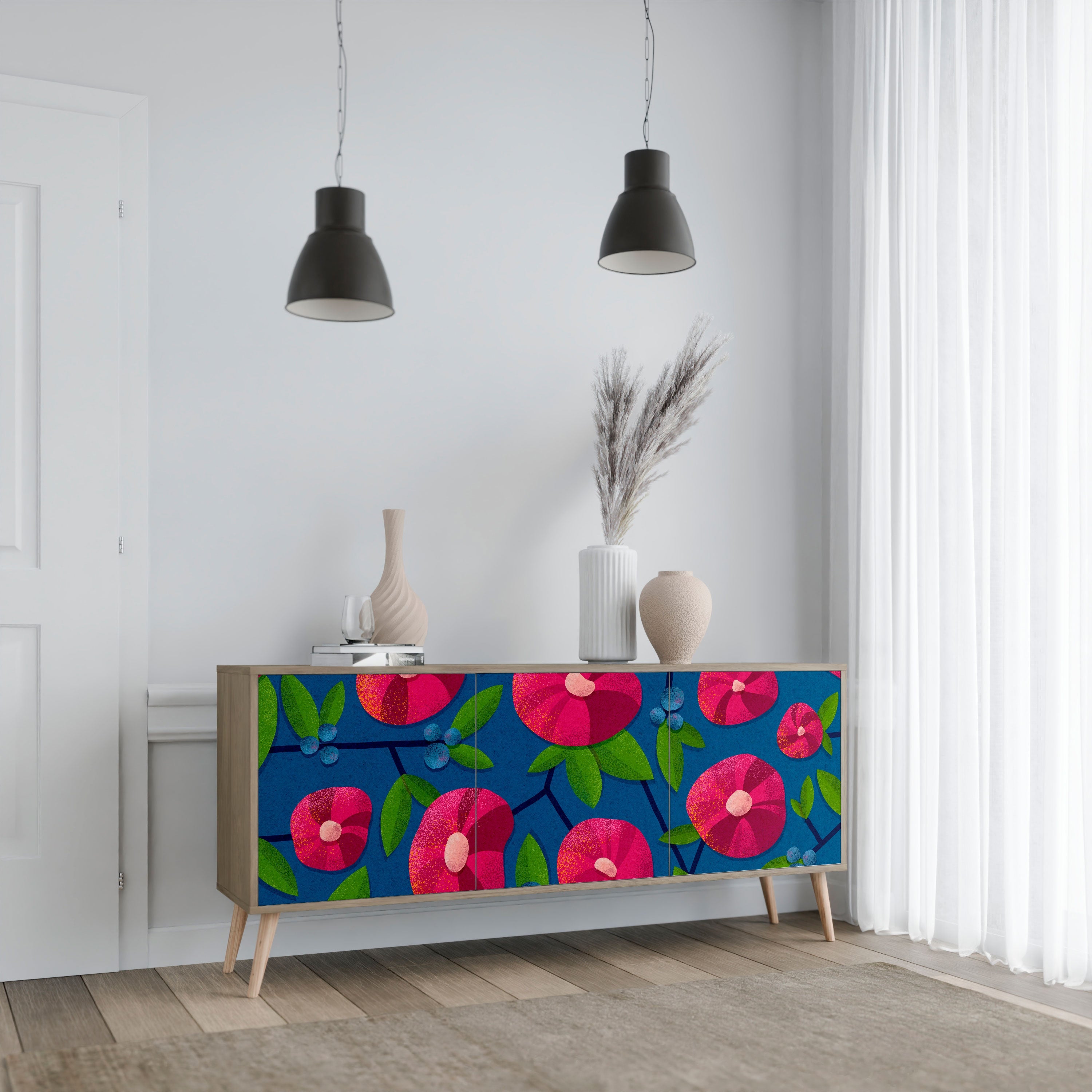 SPRING THOUGHTS Sideboard mit 3 Türen in Eiche-Optik