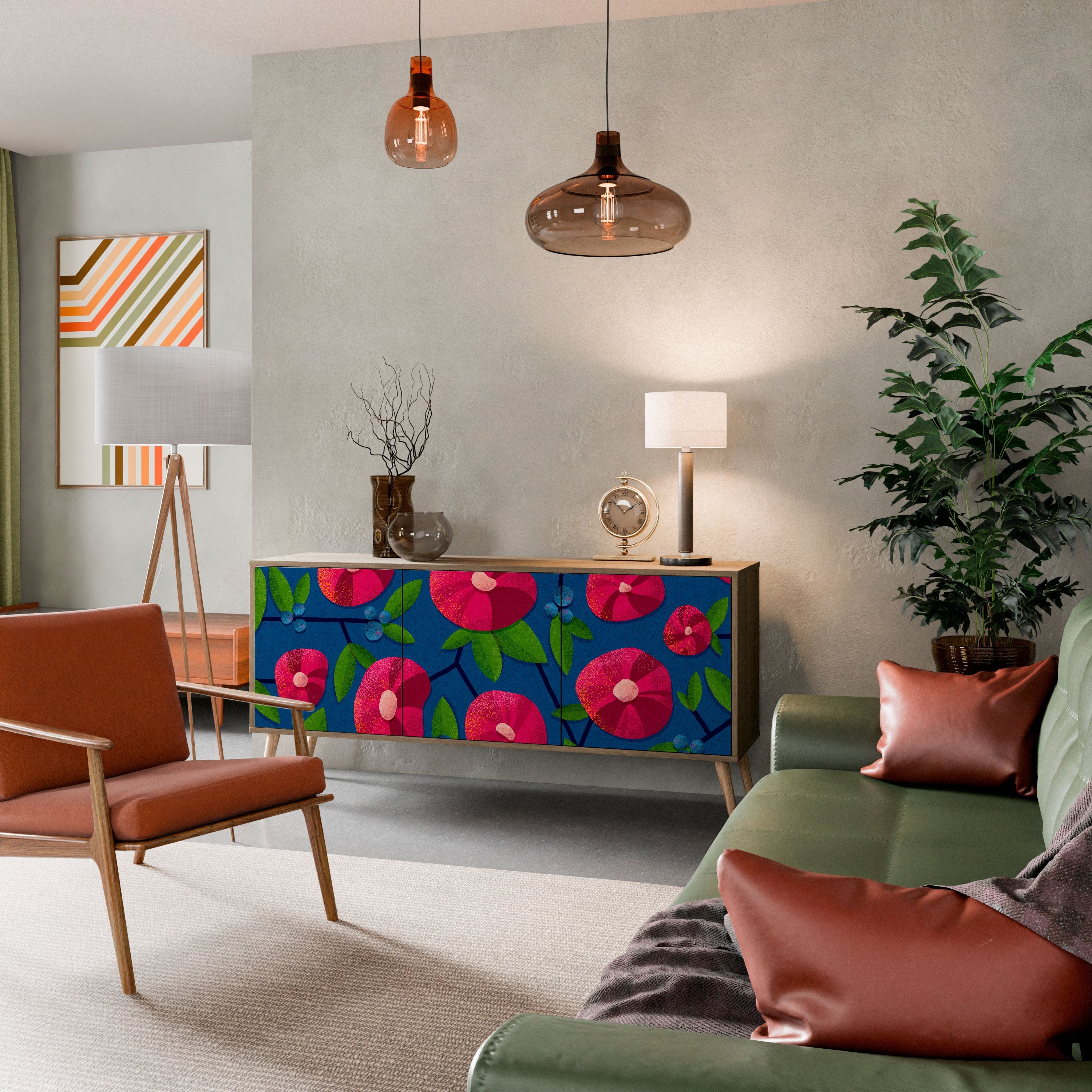 SPRING THOUGHTS Sideboard mit 3 Türen in Eiche-Optik