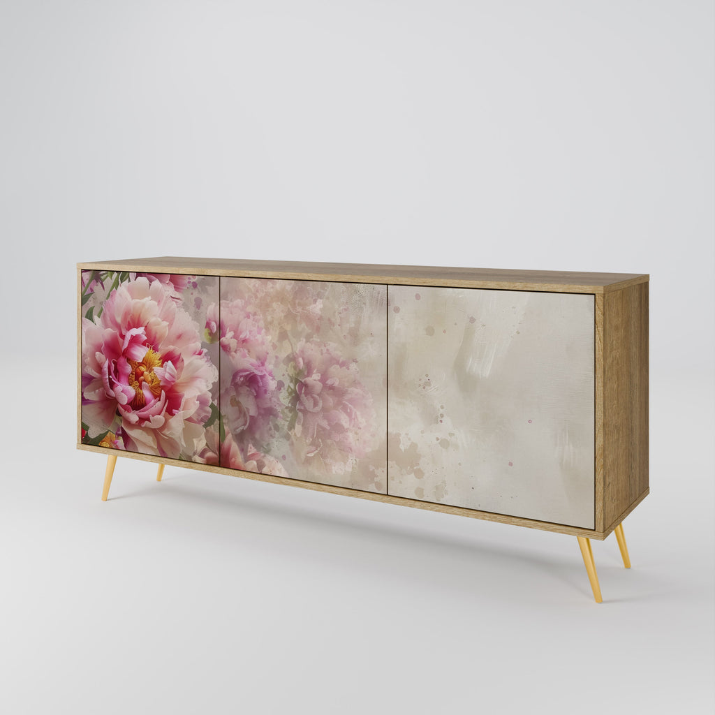 PEONY WHISPER Sideboard mit 3 Türen in Eiche-Optik