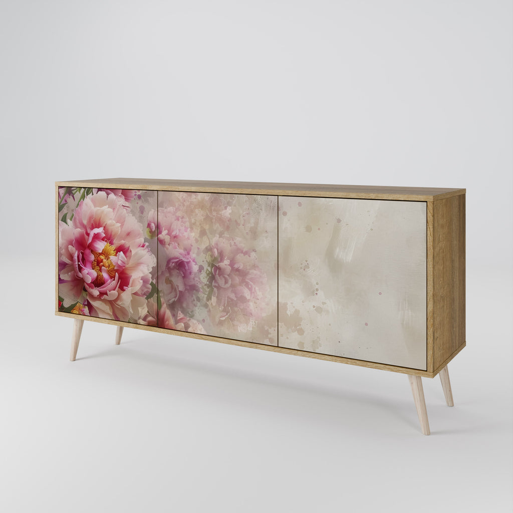 PEONY WHISPER Sideboard mit 3 Türen in Eiche-Optik
