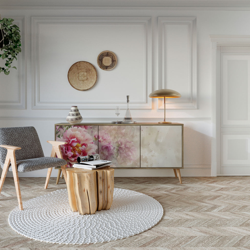 PEONY WHISPER Sideboard mit 3 Türen in Eiche-Optik