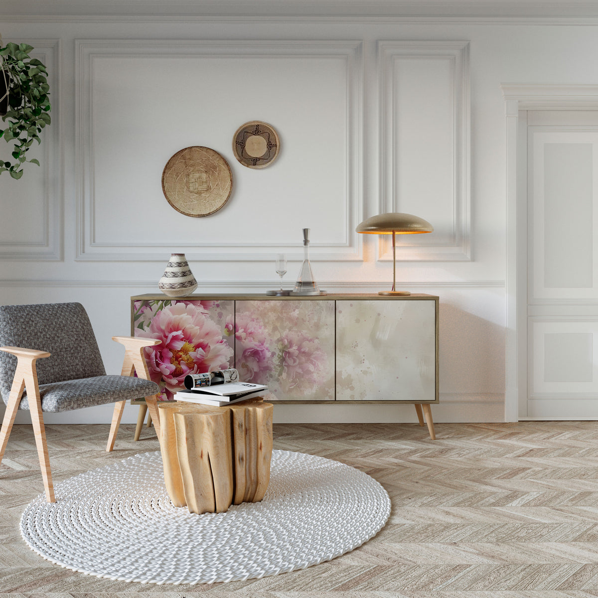PEONY WHISPER 3-türiges Sideboard