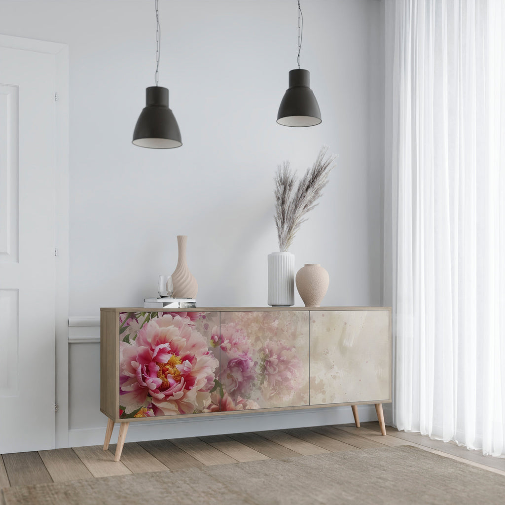 PEONY WHISPER Sideboard mit 3 Türen in Eiche-Optik