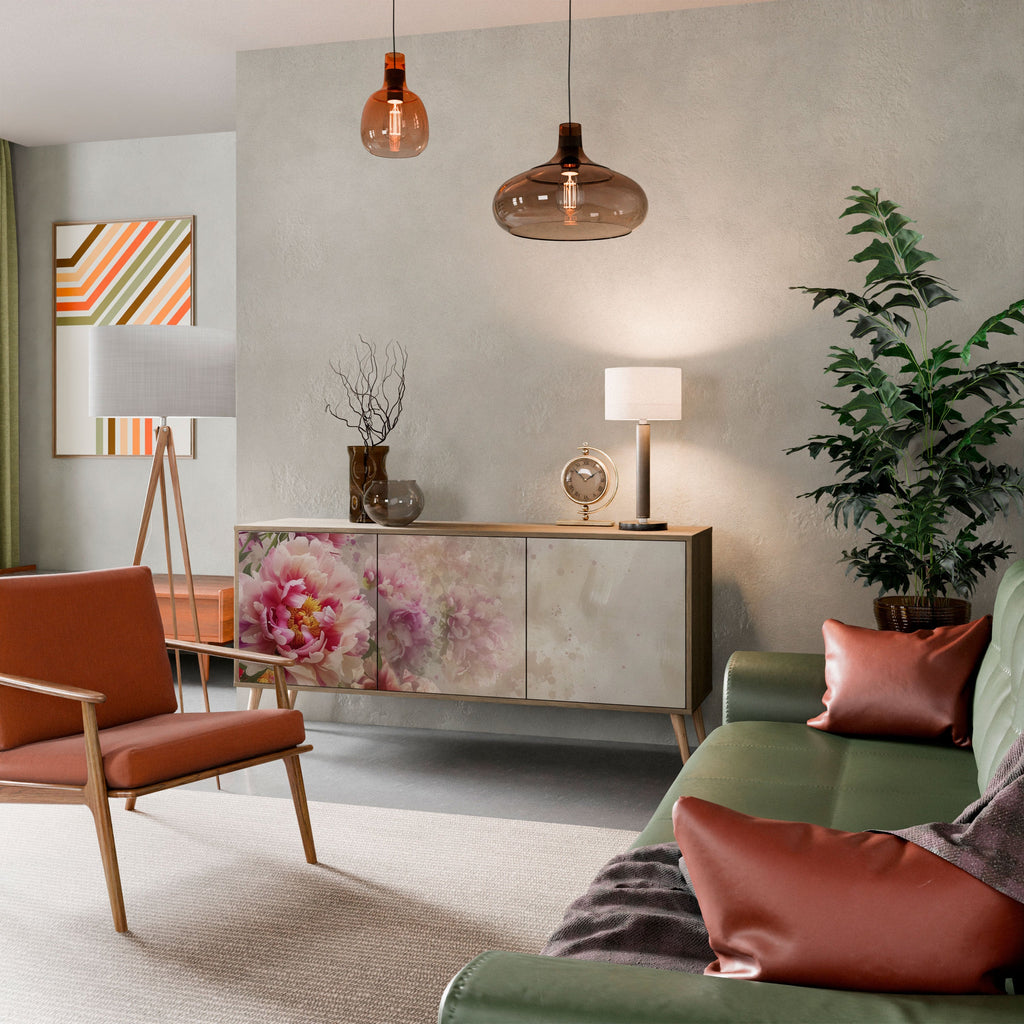 PEONY WHISPER Sideboard mit 3 Türen in Eiche-Optik